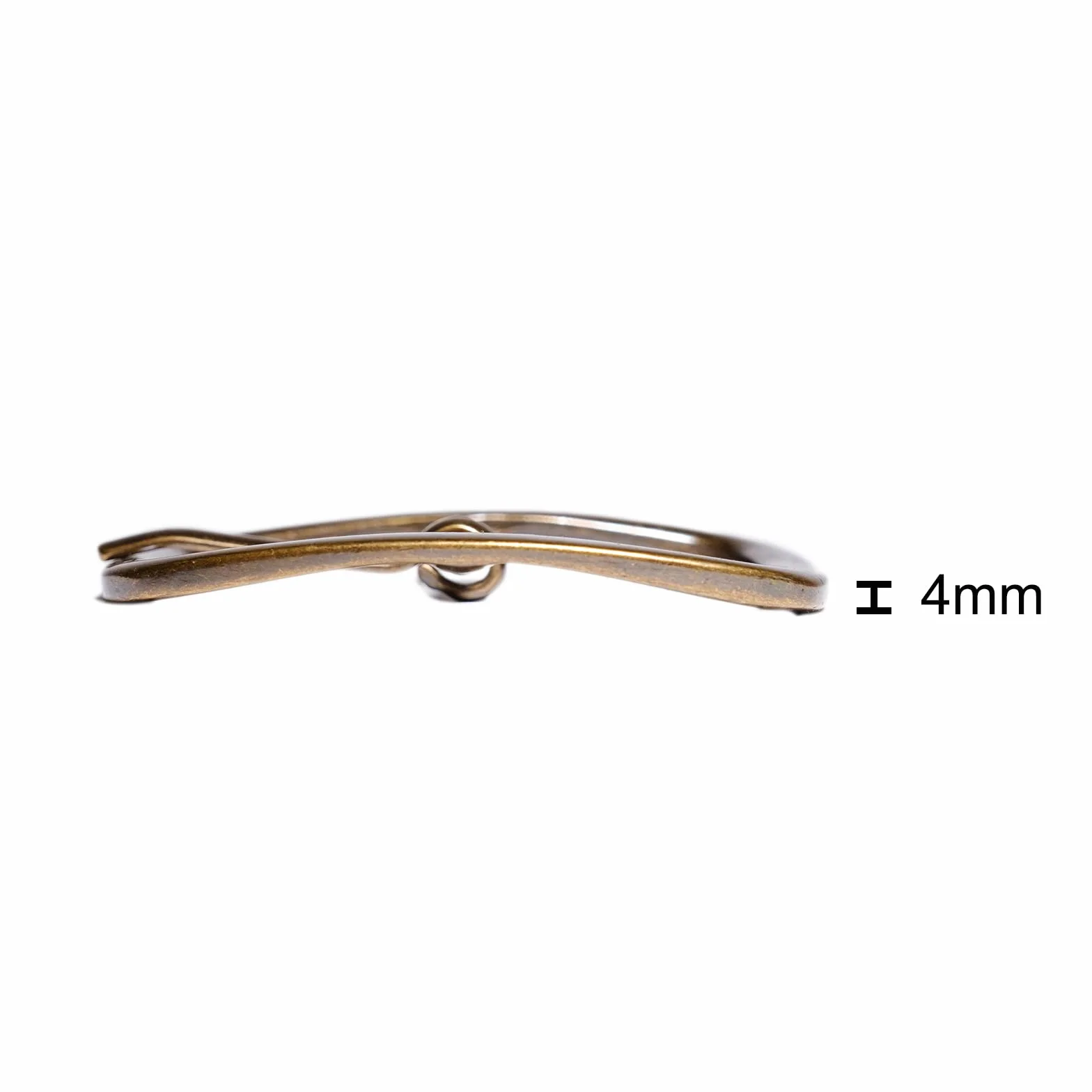 CATTANEO - Hebilla para cinturones de zamak doble DIY, clásica, hebilla de repuesto rectangular de 40 mm, hombre-mujer, fabricada en Italia, color bruñido, galvanizado latón efecto antiguo, unisex