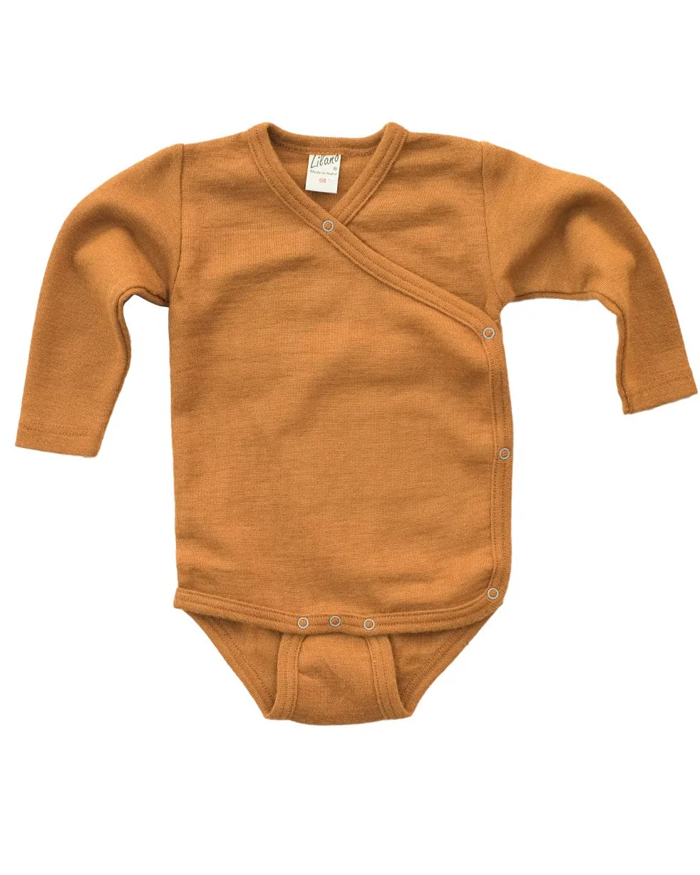 Lilano, Body cálido para bebé / prematuro, 70% lana (kbT), 30% seda, 210 g/m²
