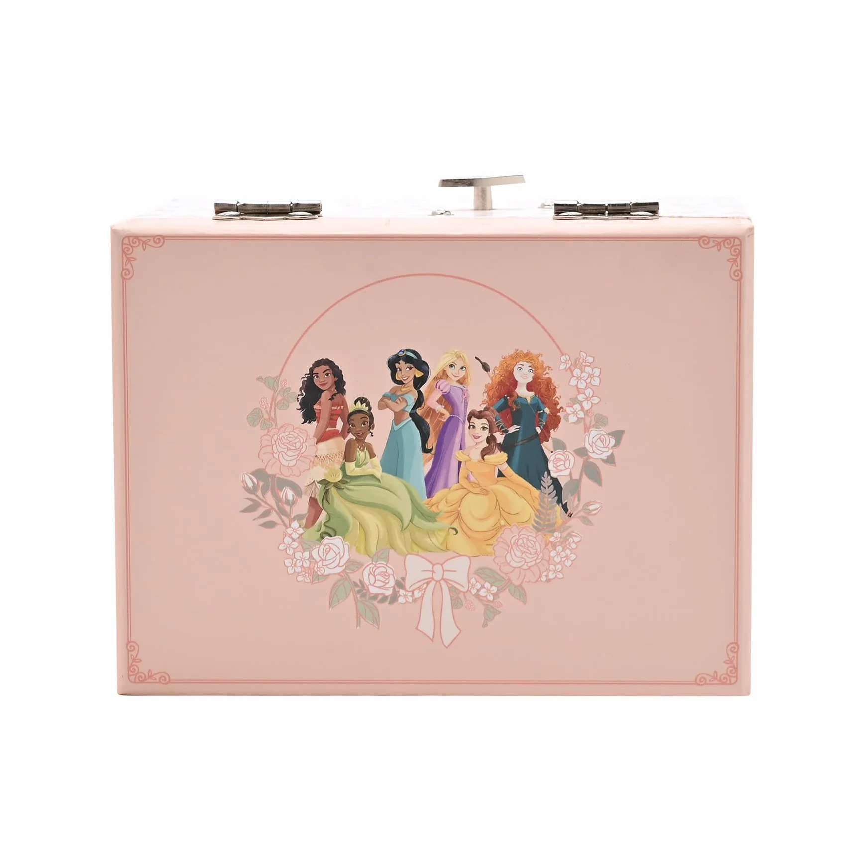 Disney Princess Joyero Musical de Princesas Pastel 15,5 x 11,5 x 11,5 cm con Espejo y Cajón Extraíble