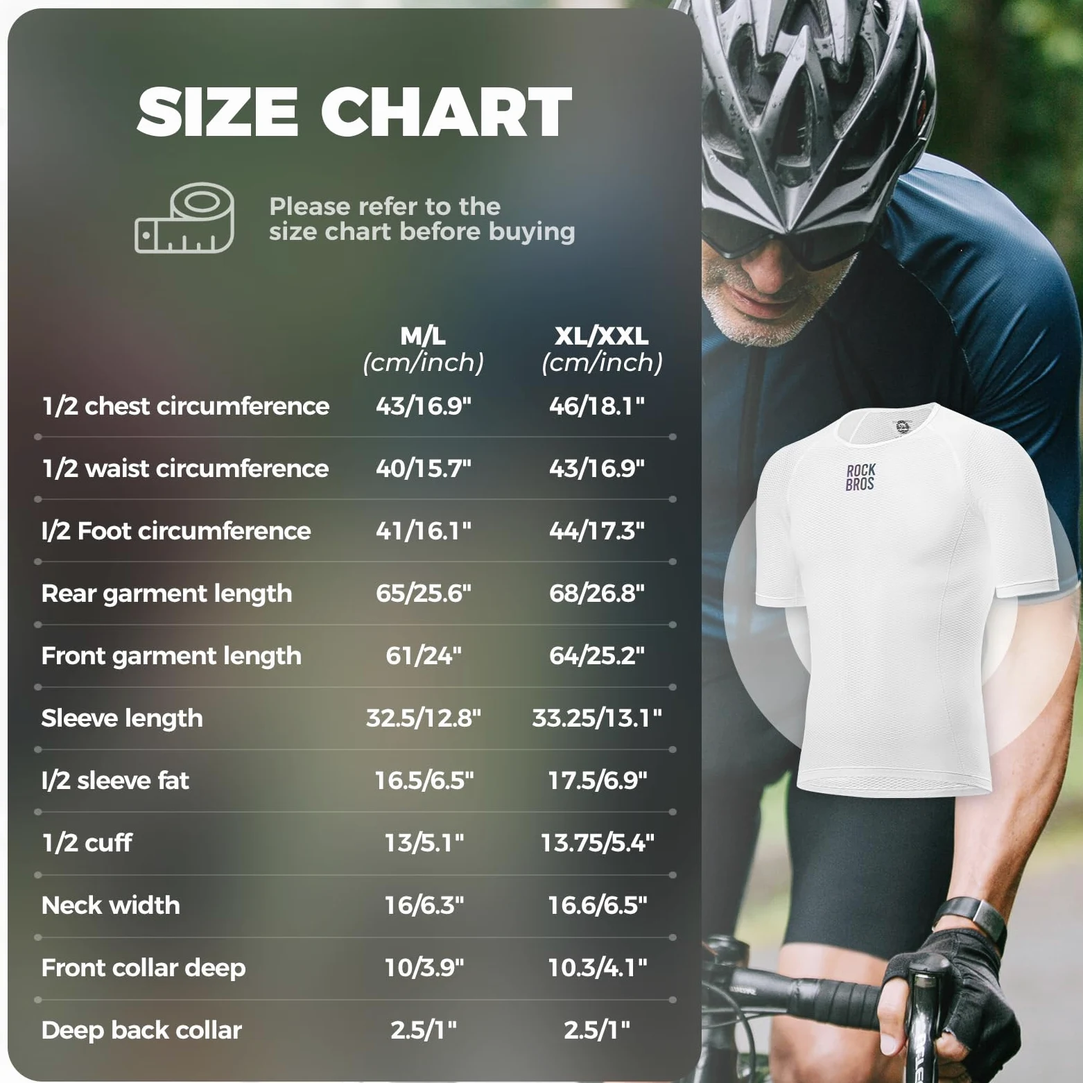 ROCKBROS Camiseta Interior Ciclismo para Hombre Ultraligero, Ropa Interior Deportiva sin Mangas de Verano Transpirable Secado Rápido para Bicicleta Running, M-XXL