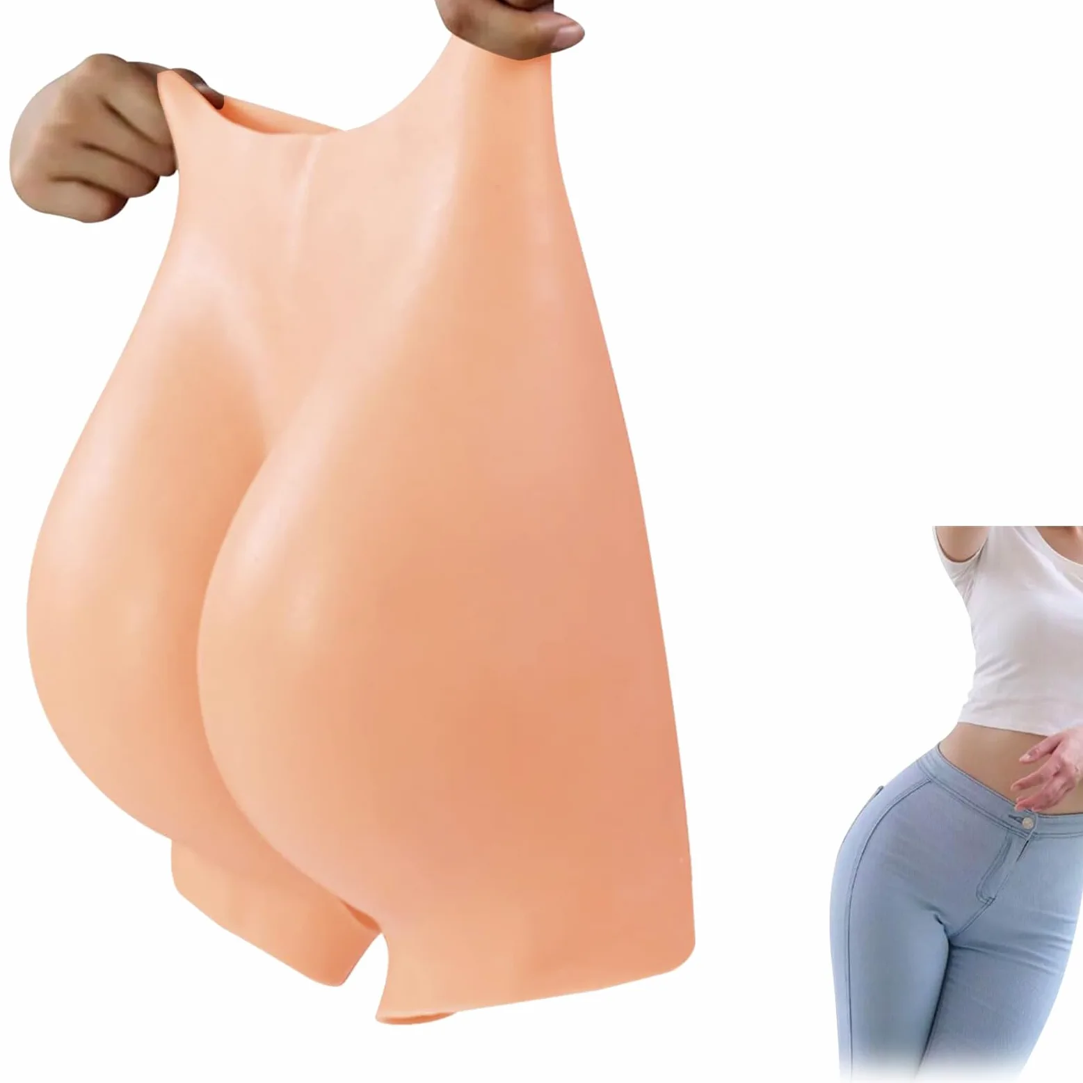 FSYH Pantalones de Silicona Falso Trasero Cadera realzador Shapewear Bragas Push up Panty para Las Mujeres transgénero Drag Queens