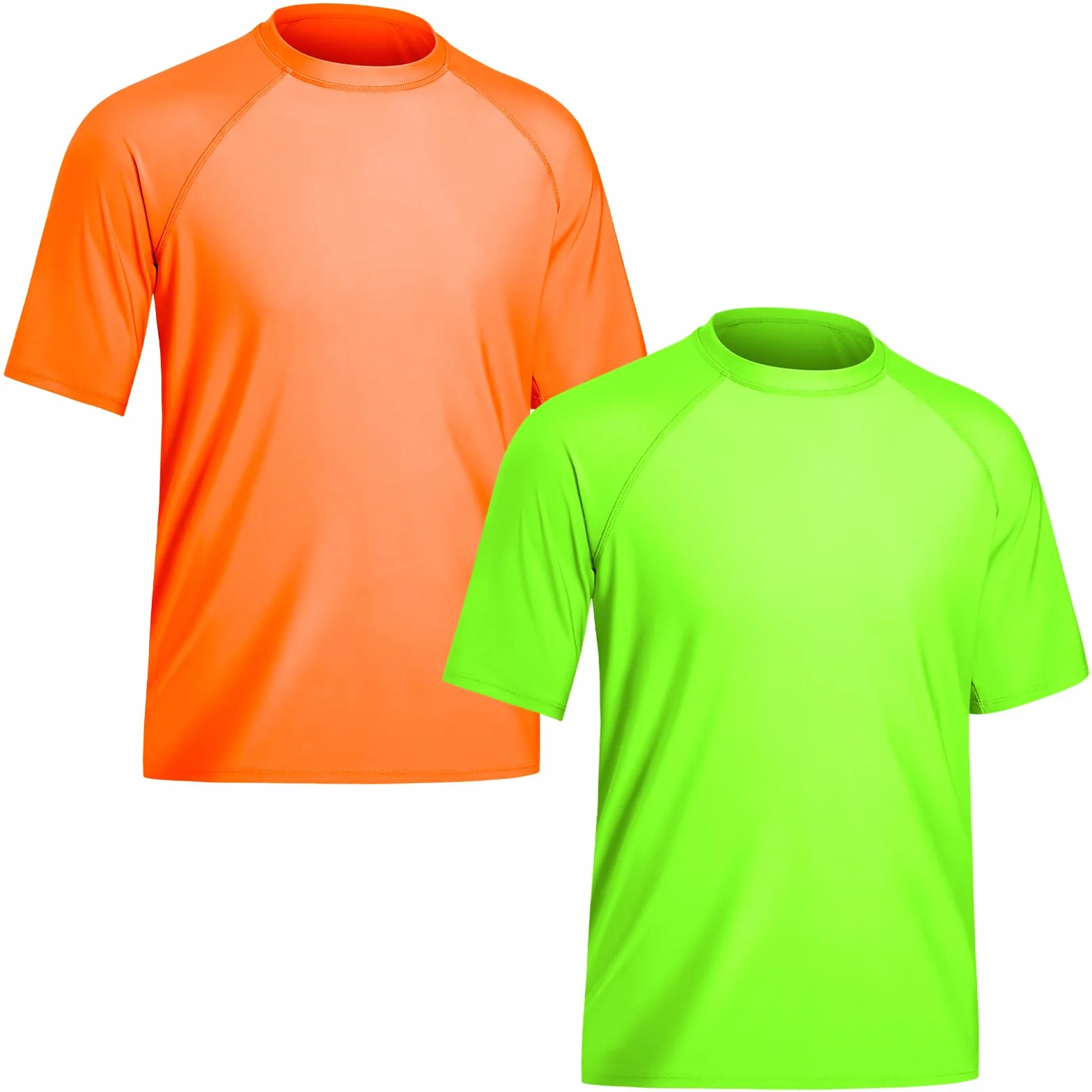 2 Piezas Camiseta Protección Solar Hombre con Manga Corta UPF 50+ Camiseta Anti UV Traje de Baño de Rashguard Camisa Deportiva Secado Rapido para Adultos
