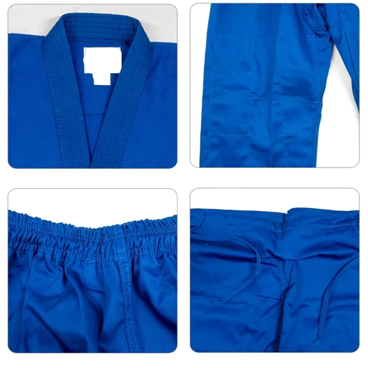 Traje De Judo Uniforme profesional de Judo Gi for artes marciales, Kimono blanqueado tejido único, perfecto for competición o entrenamiento con cinturón blanco
