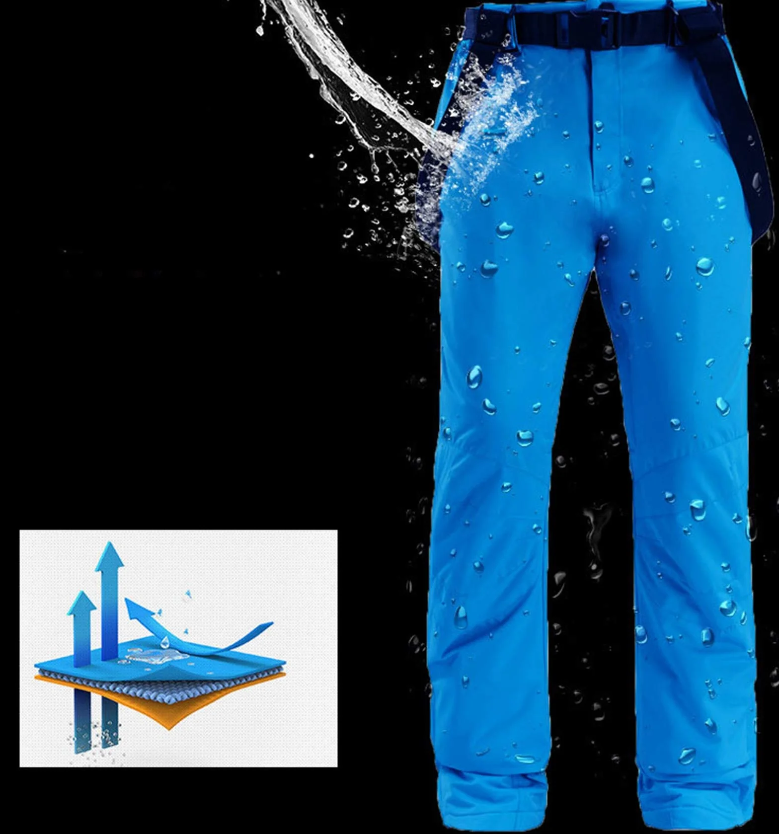 Dawwoti Pantalones de Esquí para Hombres Impermeables y a Prueba de Viento