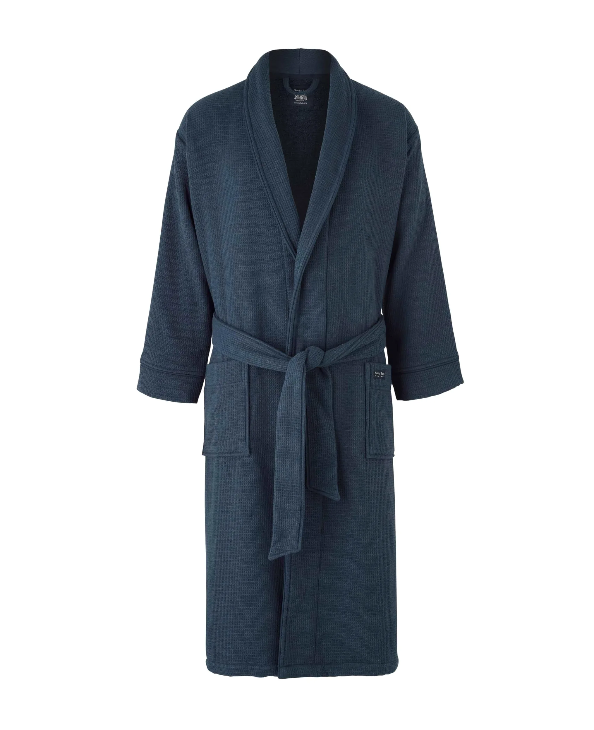 THE SAVILE ROW COMPANY LONDON Albornoz de algodón de lujo para hombre con forro de algodón de rizo