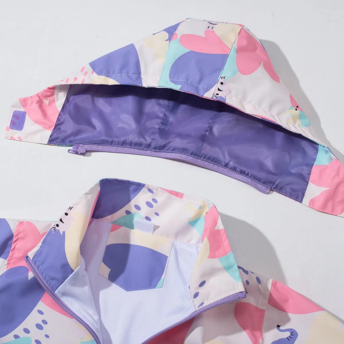 Genérico Poncho Impermeable NiñO,Chaqueta Cortavientos para NiñAs con Capucha Desmontable Ligera Y CóModa Ideal para El Colegio para OtoñO E Invierno