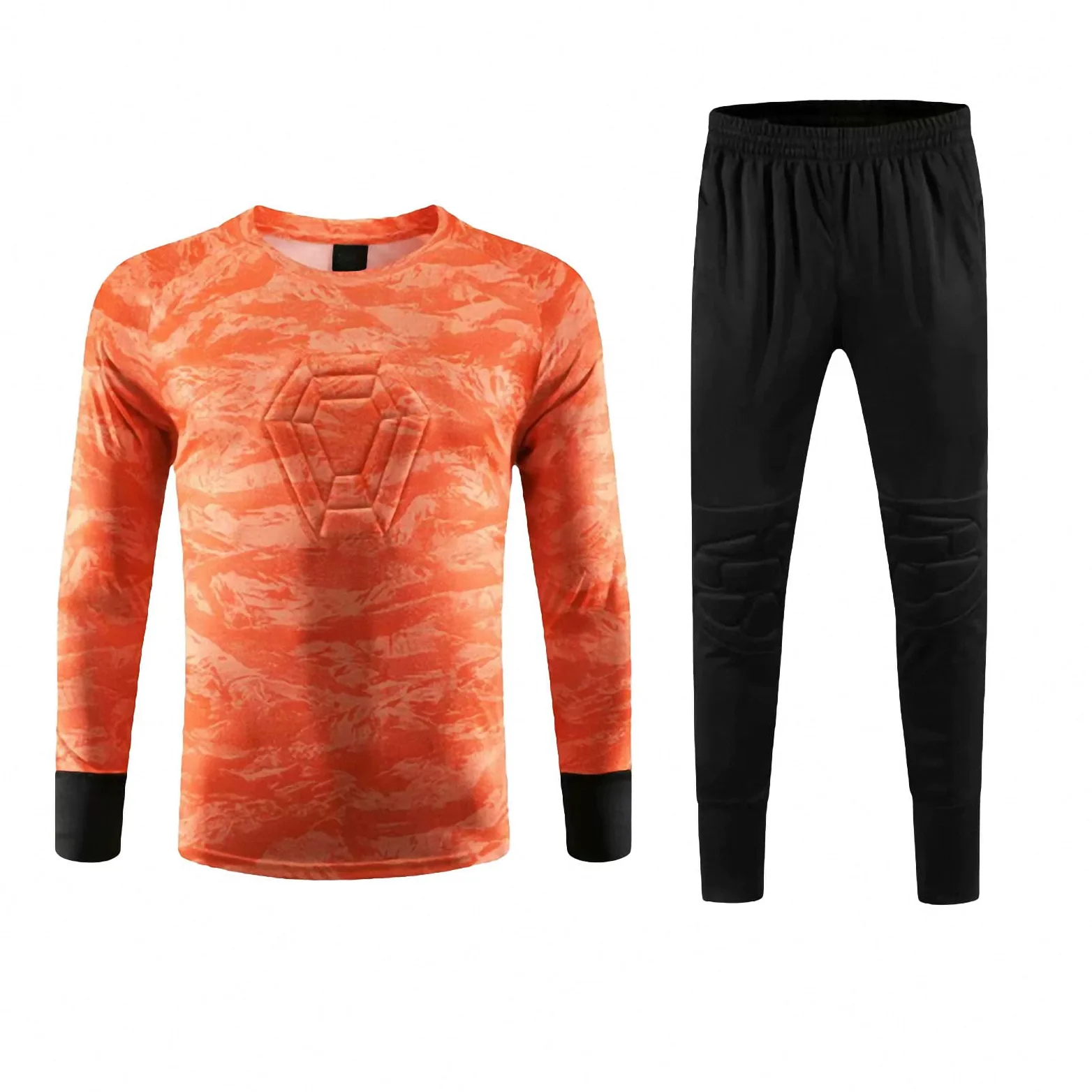 Camiseta y pantalón de Jersey de Portero Juvenil, Traje de Portero de fútbol Acolchado para niños y niñas