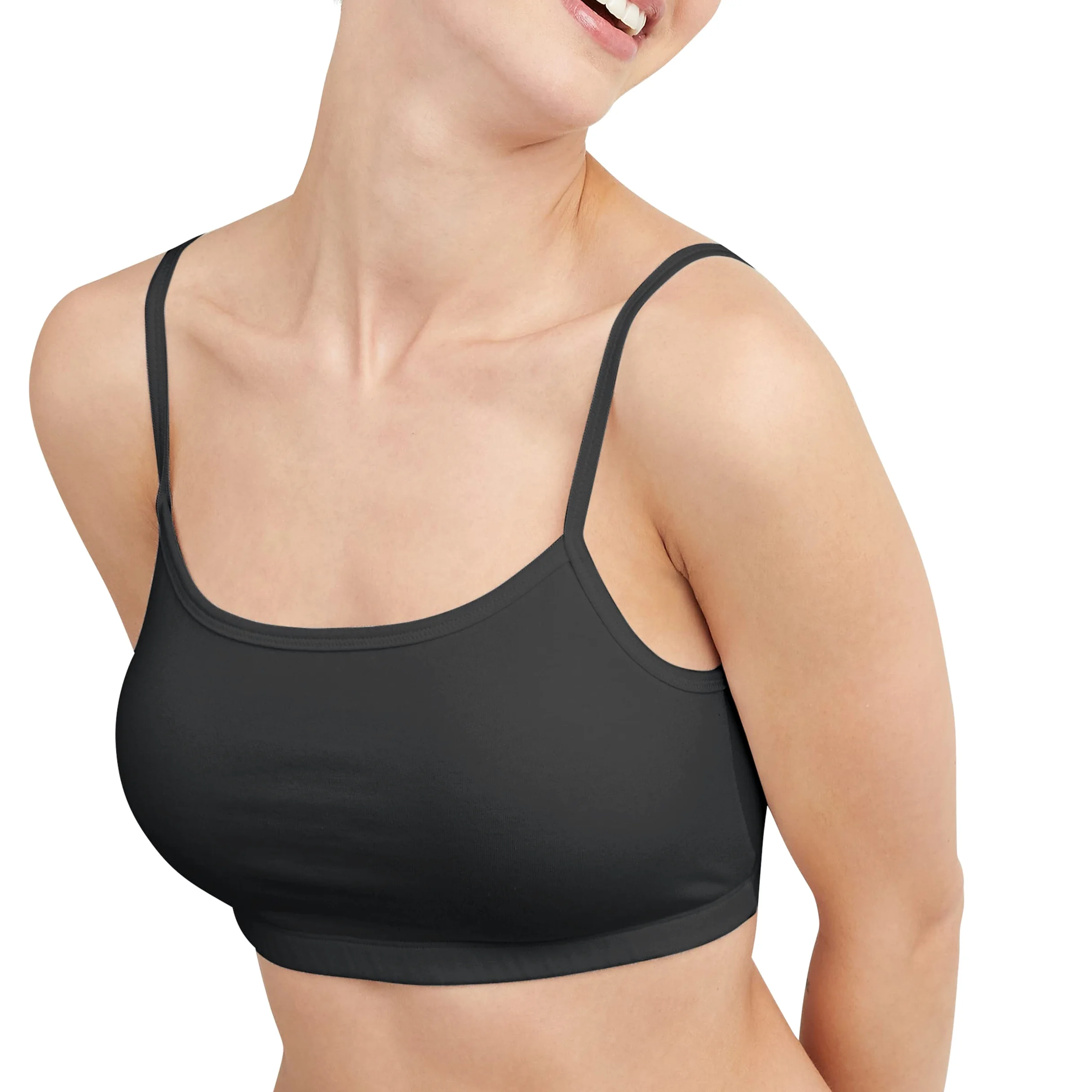 Hanes String Bralette Pack, Low Impact BH, Kühlender Stretch-Baumwoll-Bralette, 3er-Pack Sujetador Mujer (Pack de 3)