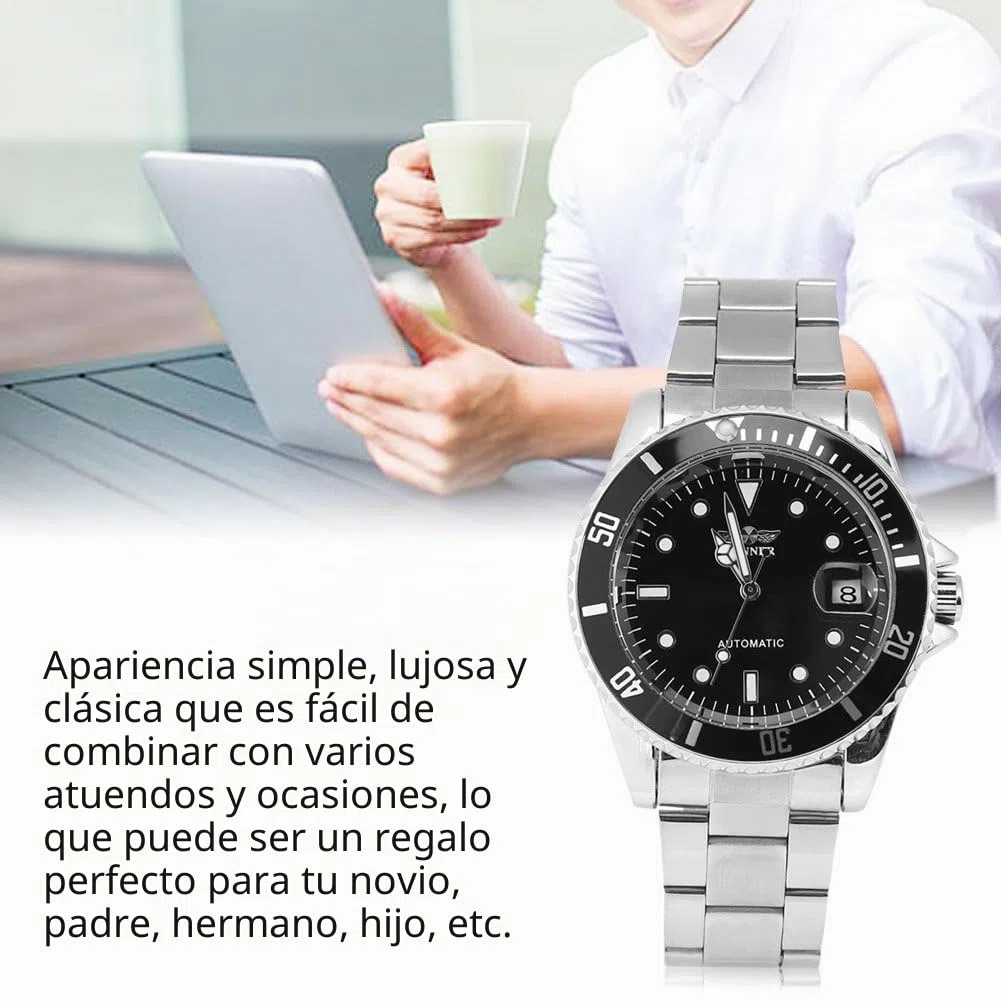 Reloj Mecánico Automático de 3 Colores, Sábana Ajustable, Pulsera de Acero Inoxidable para Mujeres y Hombres R