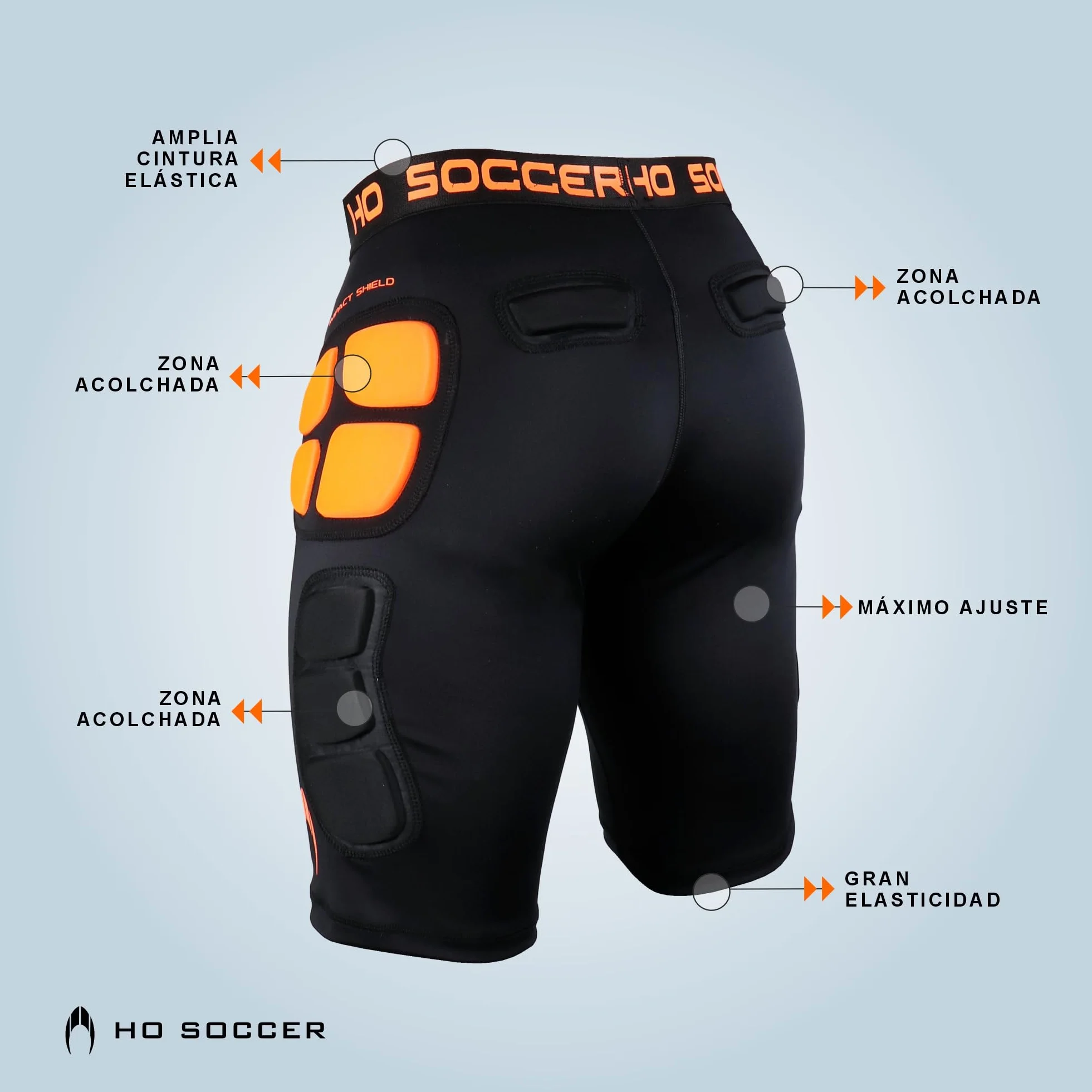 Ho Soccer Pantalones Cortos de Portero Short Impact Shield JR