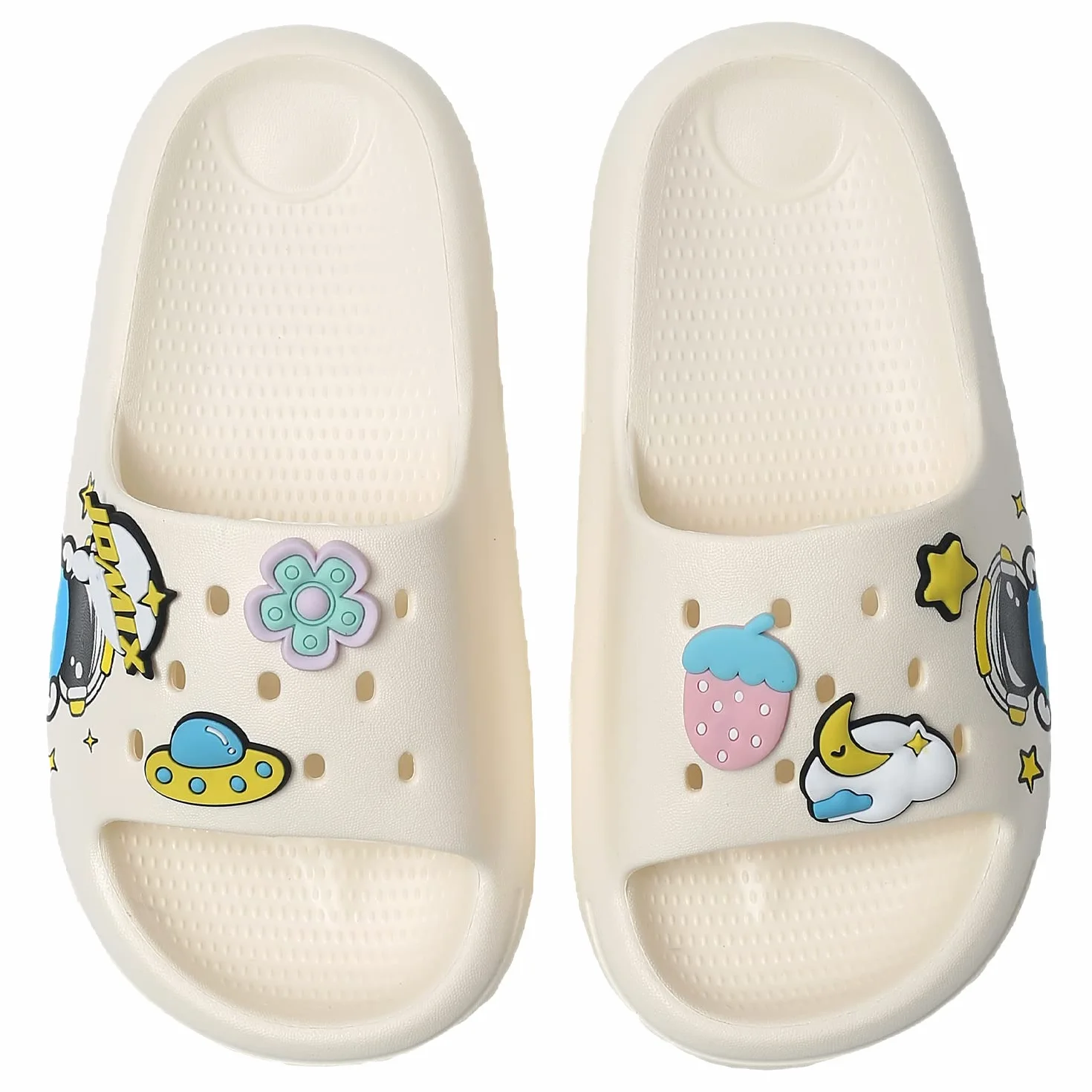 JOMIX Chanclas Niño Piscina Chanclas Niña Unisexo Niños Sandalias Verano Playa Mar Baño Ducha Bonitas Chanclas Goma Transpirables con Decoración Suela Gruesa