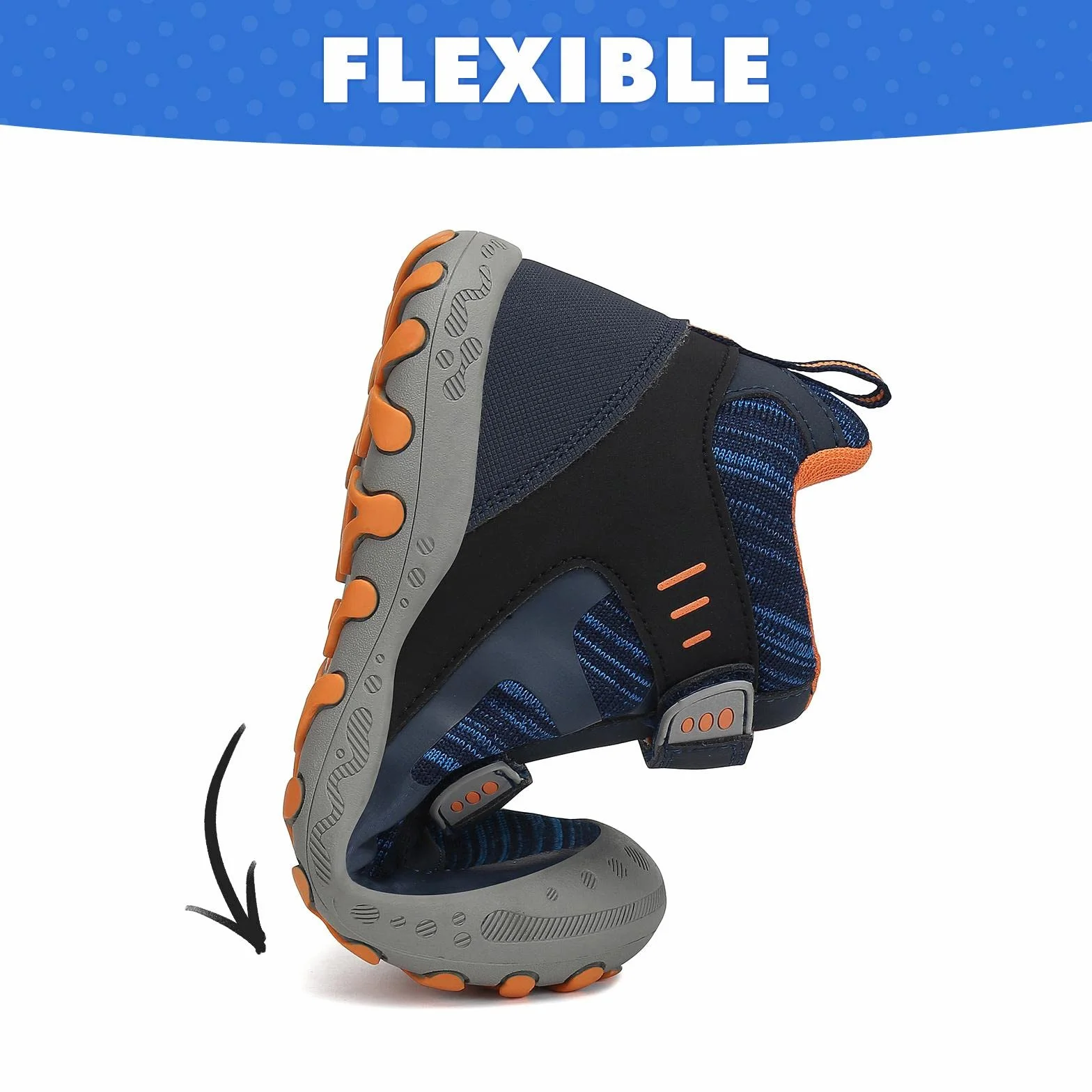 Mishansha Botas de Senderismo Niño Niña Zapatos de Trekking Antideslizante Ligero Zapatillas de Montaña Cómodos Exterior, Azul Vaquero 26 EU