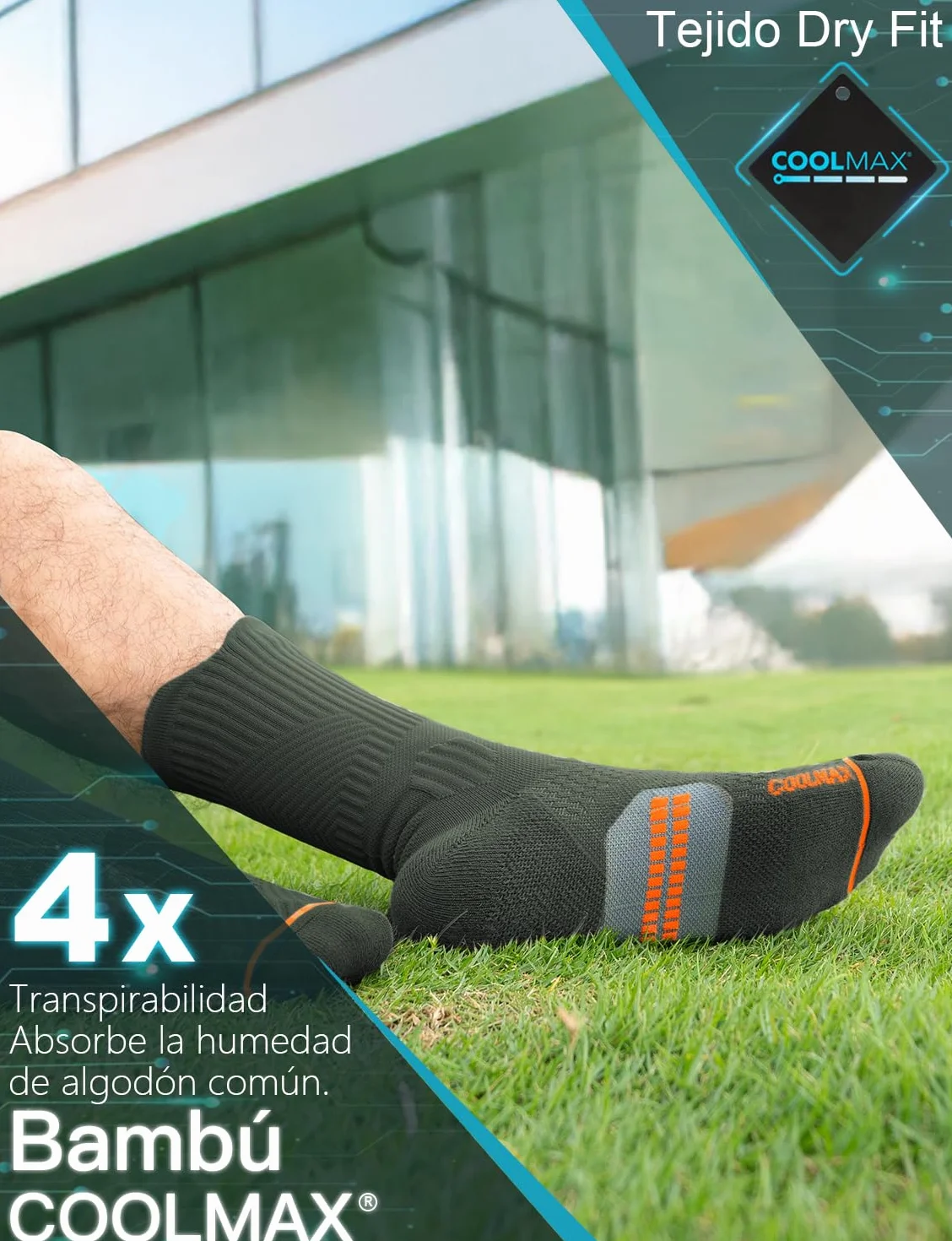 Juclise Calcetines de Compresión Running Acolchados Senderismo Entrenamiento Deportivo