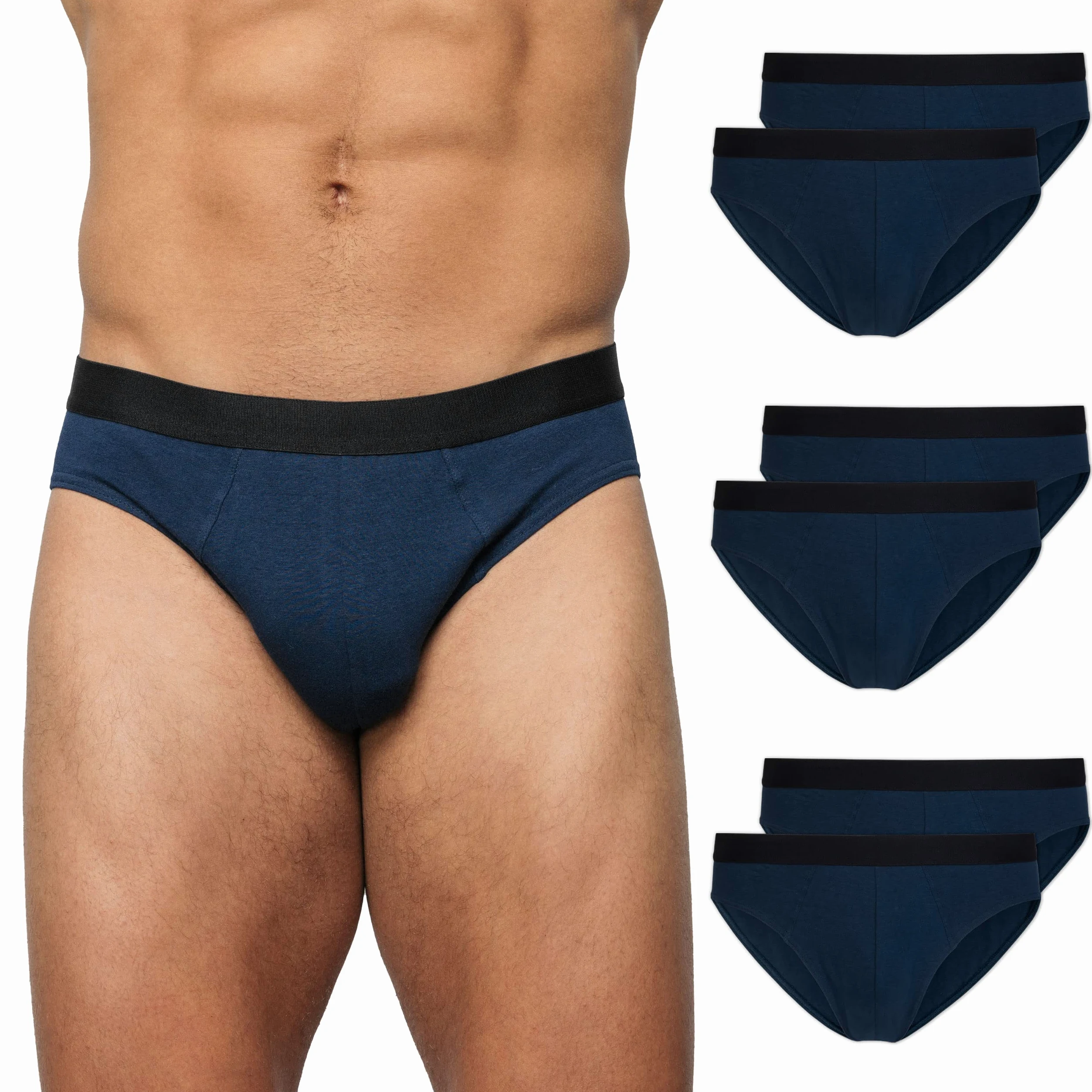 Snocks Pack de 6 Calzoncillos Slips Hombre Algodón Orgánico - Slip Hombre Tallas S-4XL Calzoncillos Hombre Slip sin Etiqueta Molesta Slips Hombre