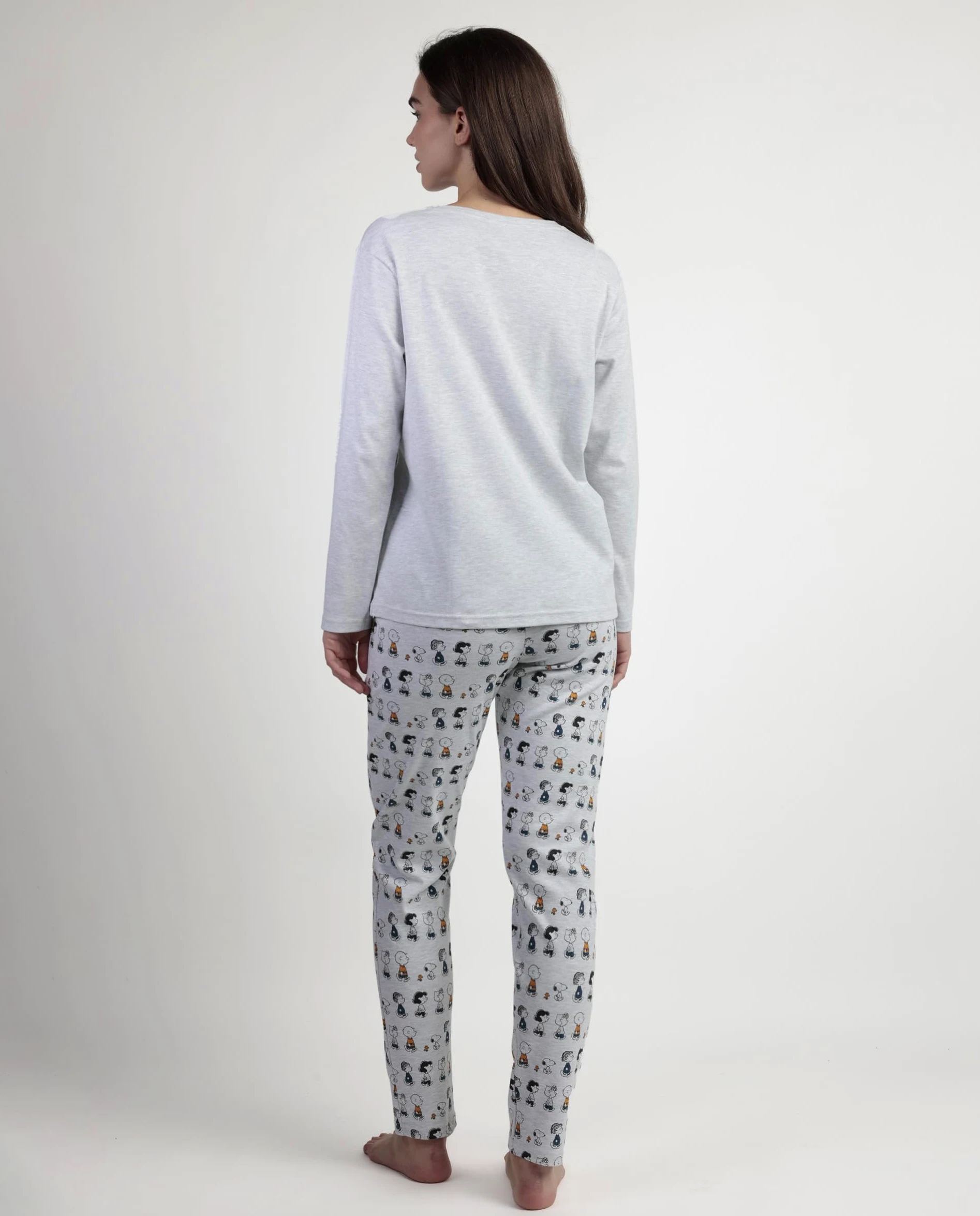 PEANUTS Pijama Manga Larga Snoopy&Friends para Mujer