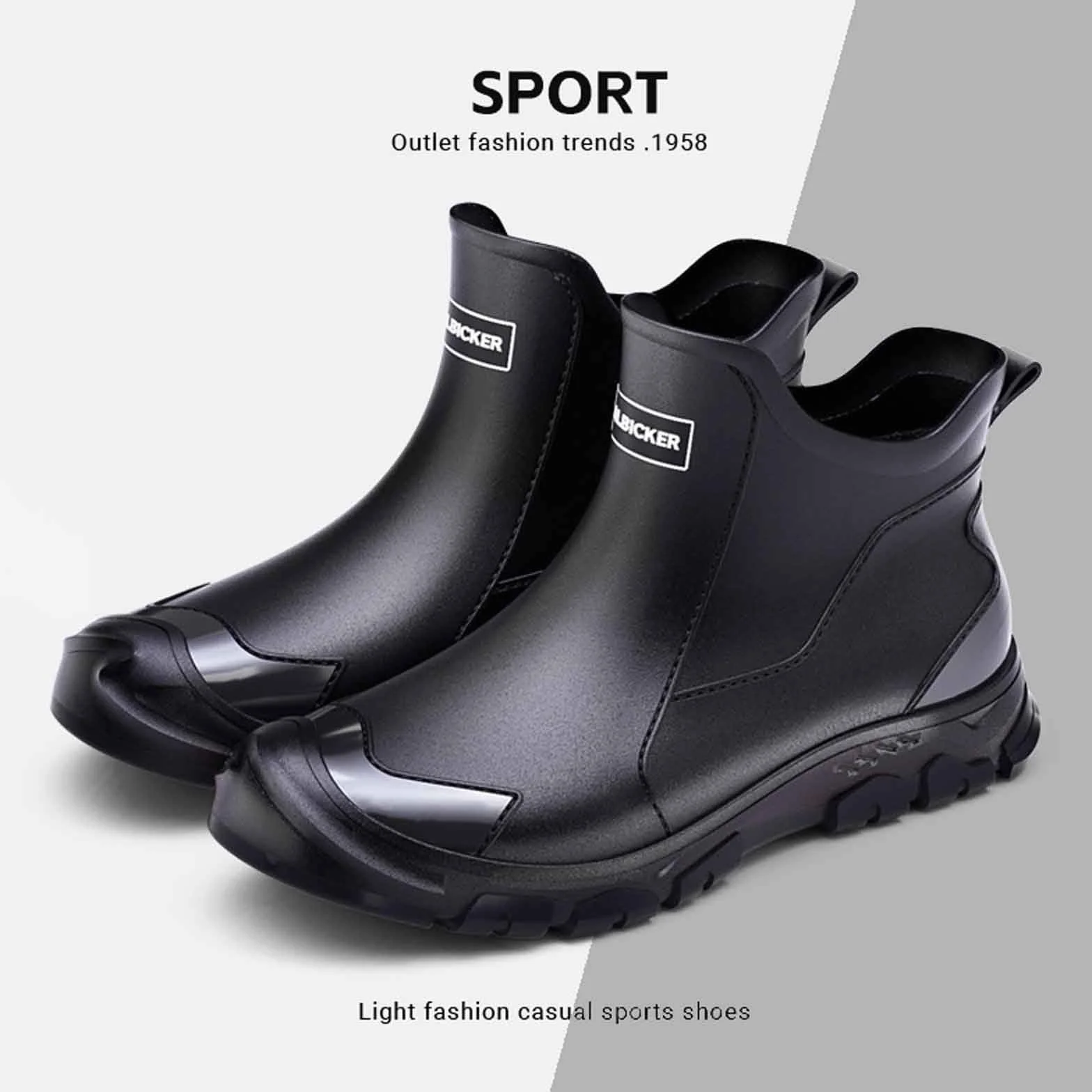 Genérico Suave y Ligero Botas de Agua Trabajo Hombre Impermeable Antideslizante Adecuado para Días Lluviosos y Ambientes Húmedos 38-46EU/2026