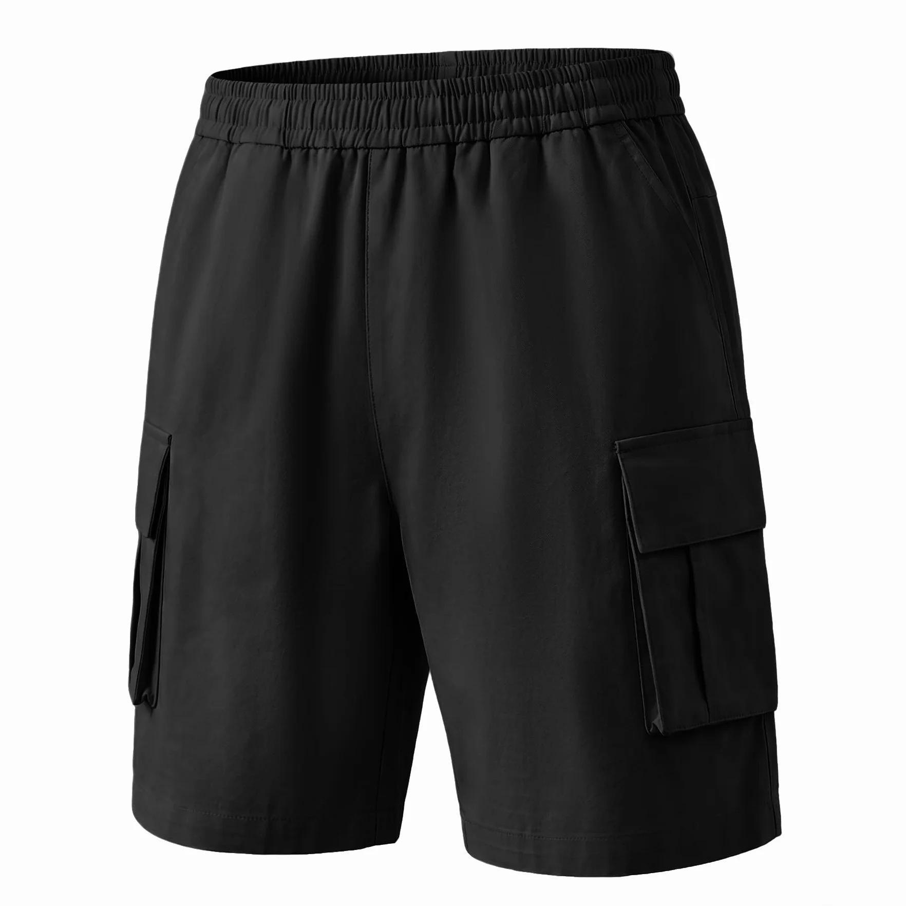Shorts Cargo Niños Cintura Elástica Múltiples Bolsillos Baggy Ligero Deportivos Transpirable Pantalón Casual Streetwear 7-15 Años