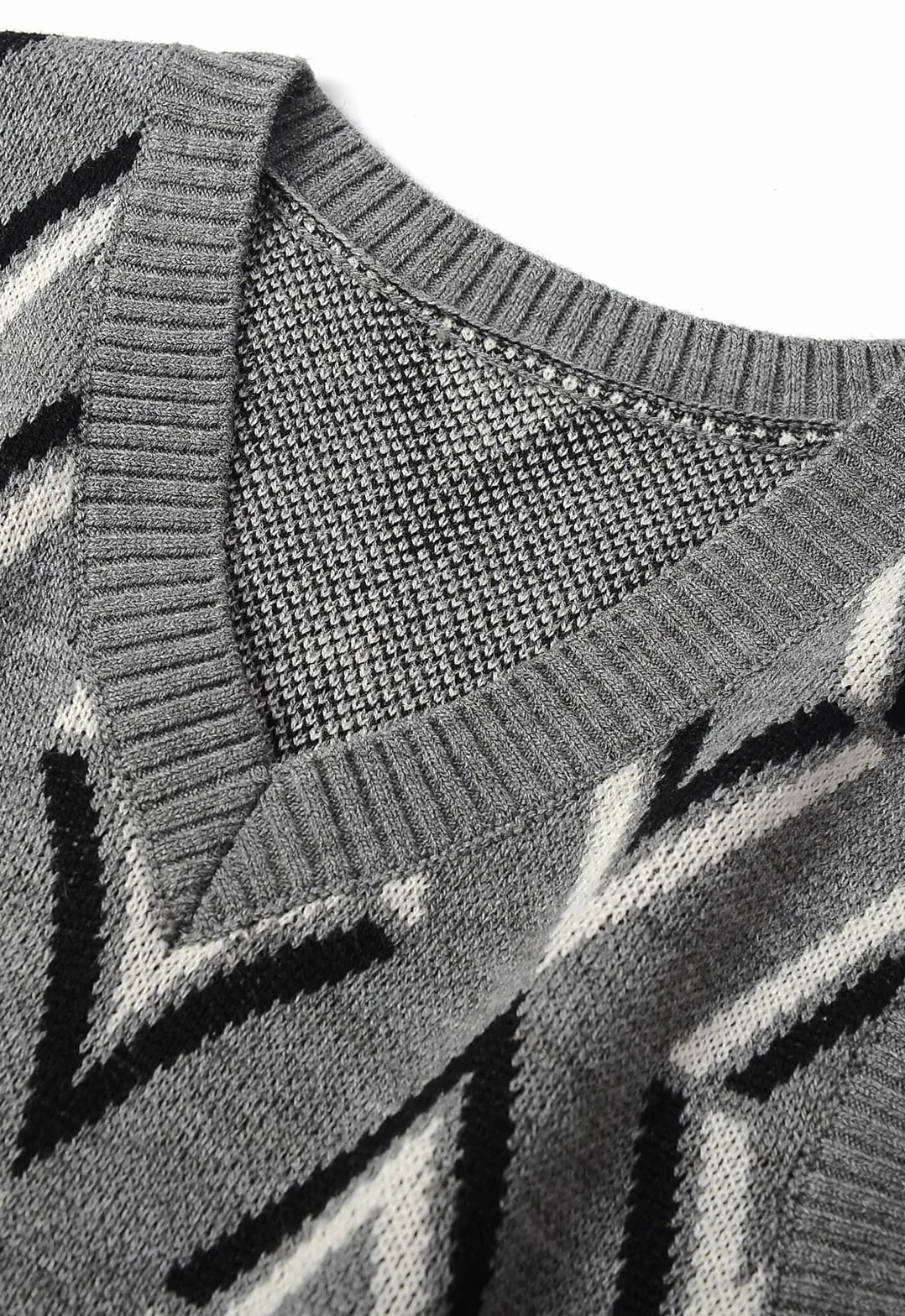 Suéter de Punto sin Mangas de Cuello V para Hombres Blusa Delgada para Hombres de Color sólido