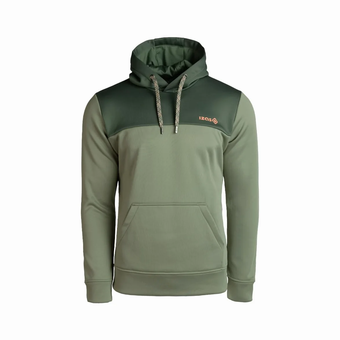 Izas Duero Mix Sudadera con Logotipo y Capucha Ajustable para Estilo Urbano, Bolsillo Frontal, Manga Sentada, Tejido Suave y Resistente, Ideal para Entretiempo y Días Frescos