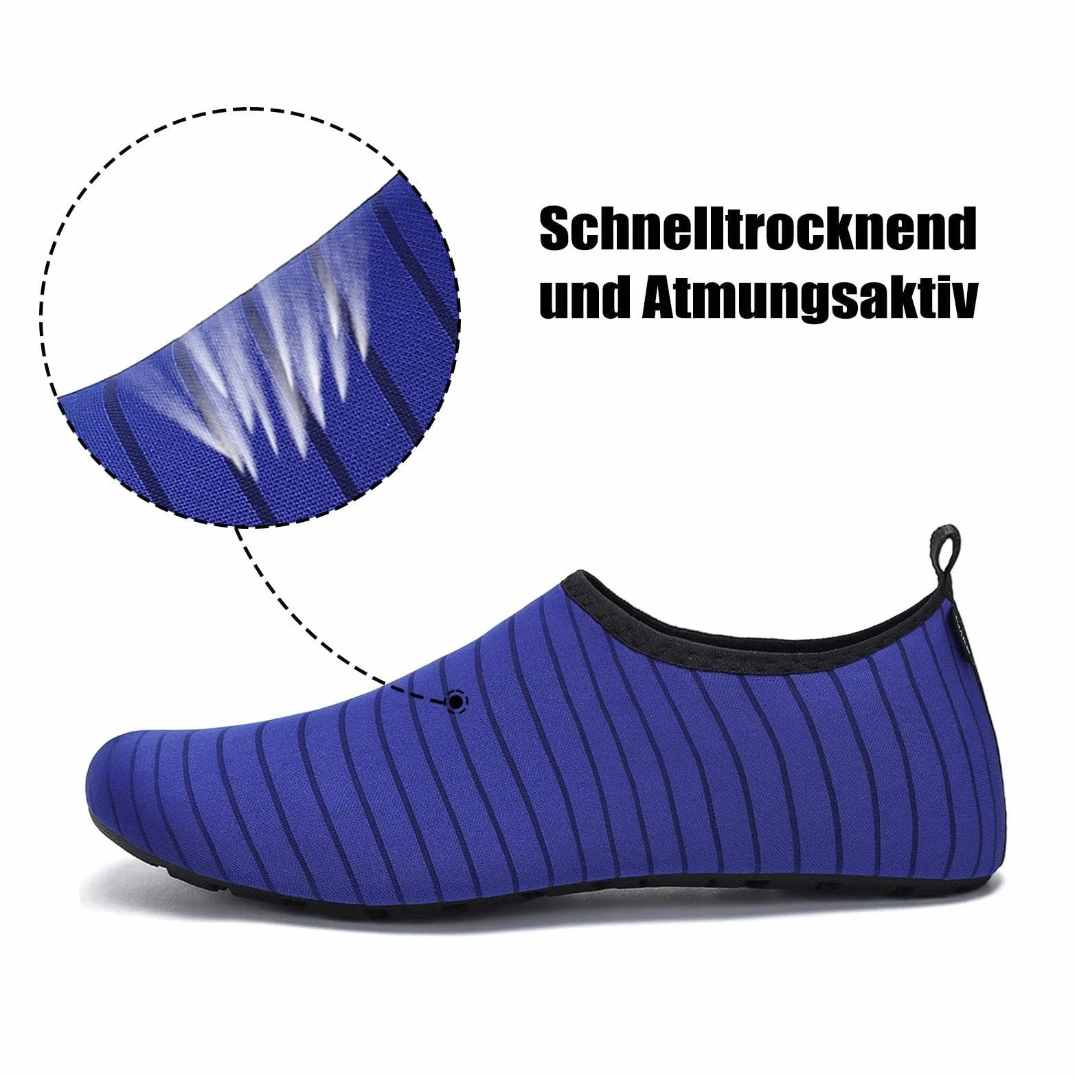 SAGUARO Escarpines Hombre Zapatillas de Agua Secado Rápido Antideslizantes Calzado Natación Surf Acuáticas Azul Marino Gr. 40/41 EU