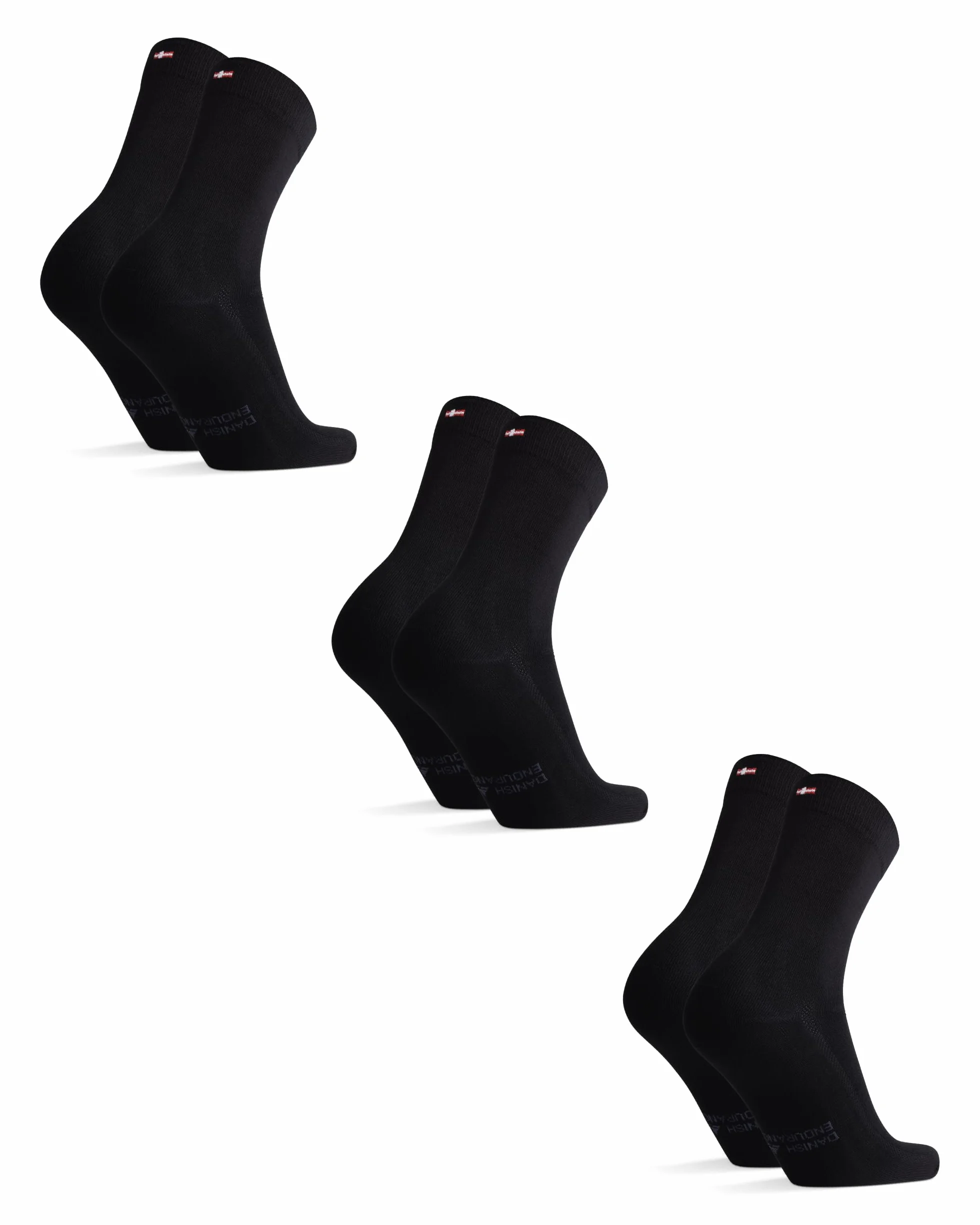 DANISH ENDURANCE Calcetines Casuales de Bambú Unisex, Suaves y Transpirables, Calcetines Ejecutivos para Hombre y Mujer, 3 Pack