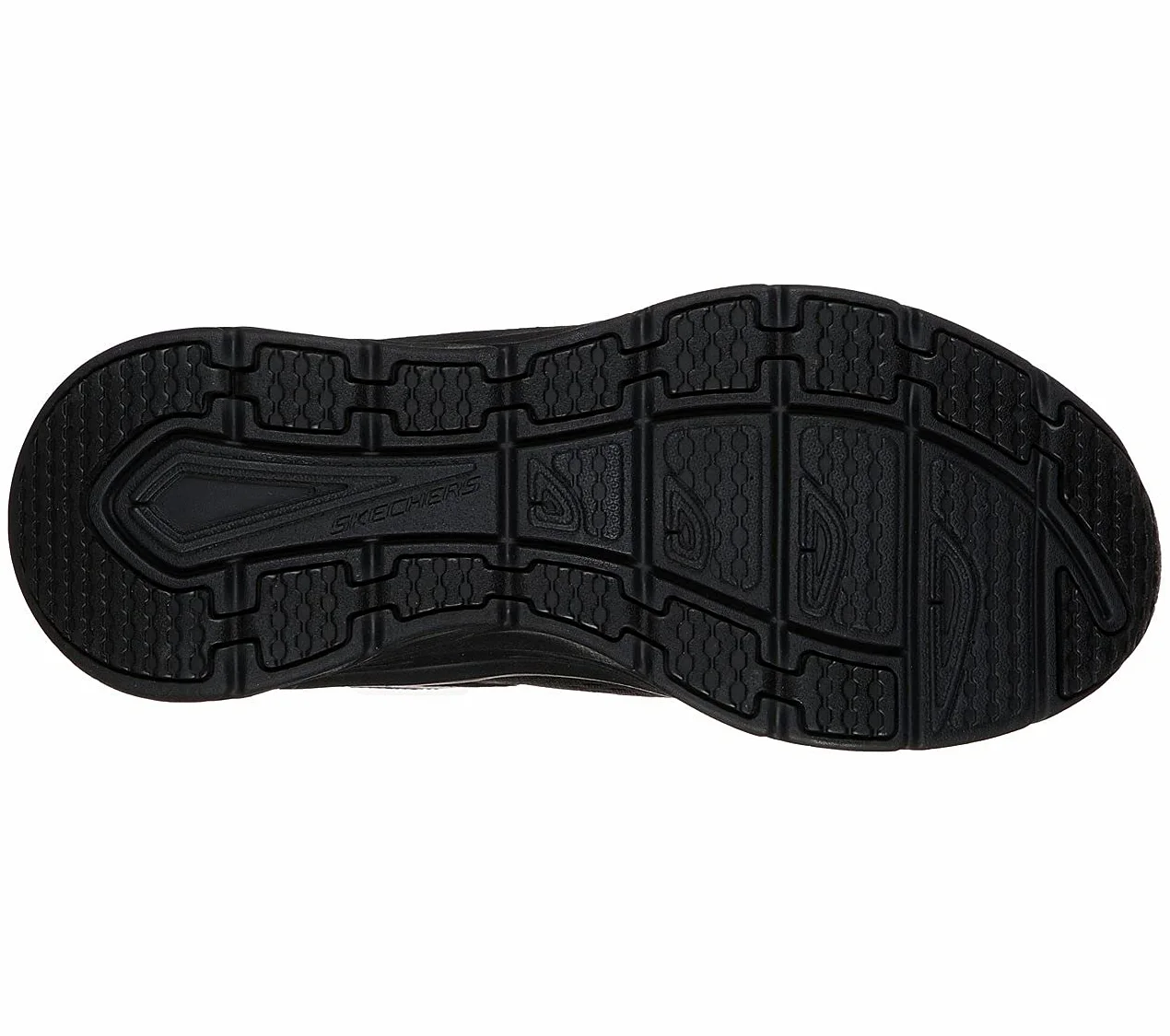 Skechers Zapatillas D'lux Walker Infinite Motion para mujer, Borde de malla de cuero negro, 39 EU