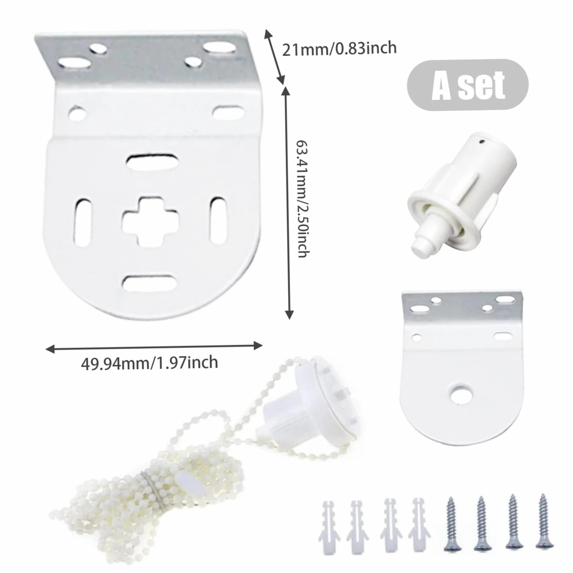 Hardware para persiana Enrollable, Accesorios para persiana Enrollable para Tubo de 30 mm de diámetro Interior, 1 Juego de repuestos universales para, Piezas de Repuesto para, repue