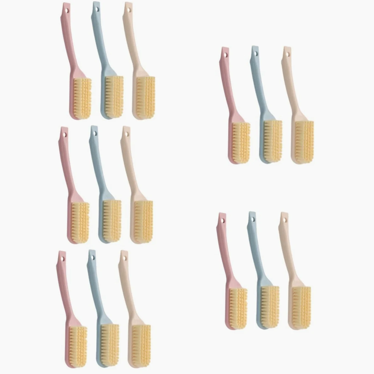 Healeved 5 Series Cepillo para Zapatos Cepillo para Fregar Zapatos para Limpiar De Gamuza Dura para Fregar Zapatillas para Limpiar 3 Piezas x 5