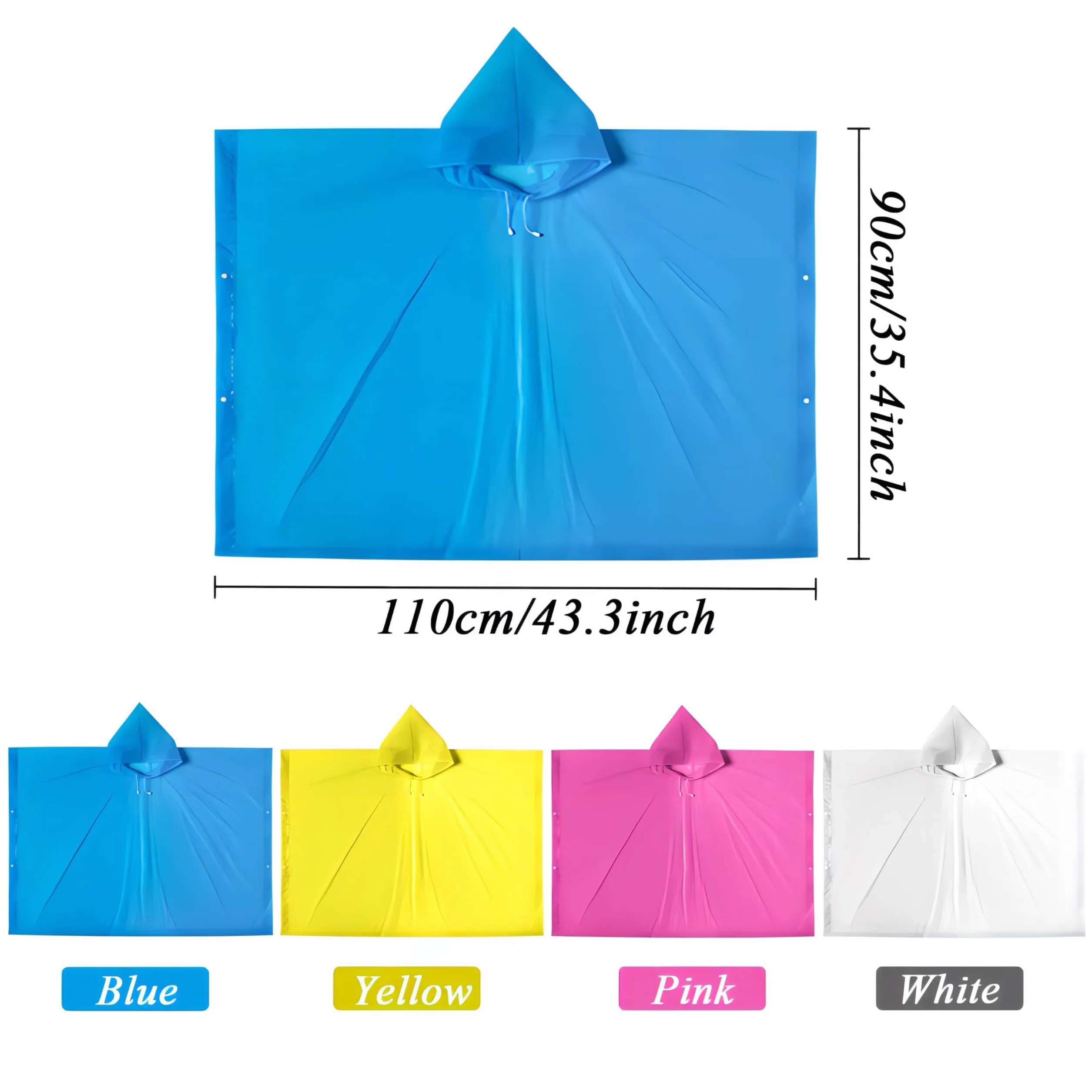 2 Pcs Poncho Niños, EVA Chubasquero Impermeables para Hombres/Mujeres, Capa de Lluvia con Capucha Chubasquero Niñas, Chaquetas de Lluvia Infantiles Reutilizable para Aire Libre