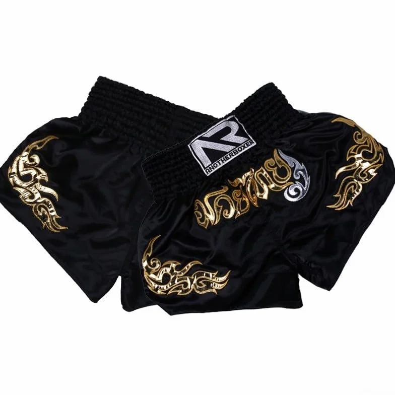 Pantalones cortos de kickboxing para mujer, para entrenamiento de Muay Thai, ropa de lucha MMA transpirable de poliéster con cintura elástica para boxeo y fitness