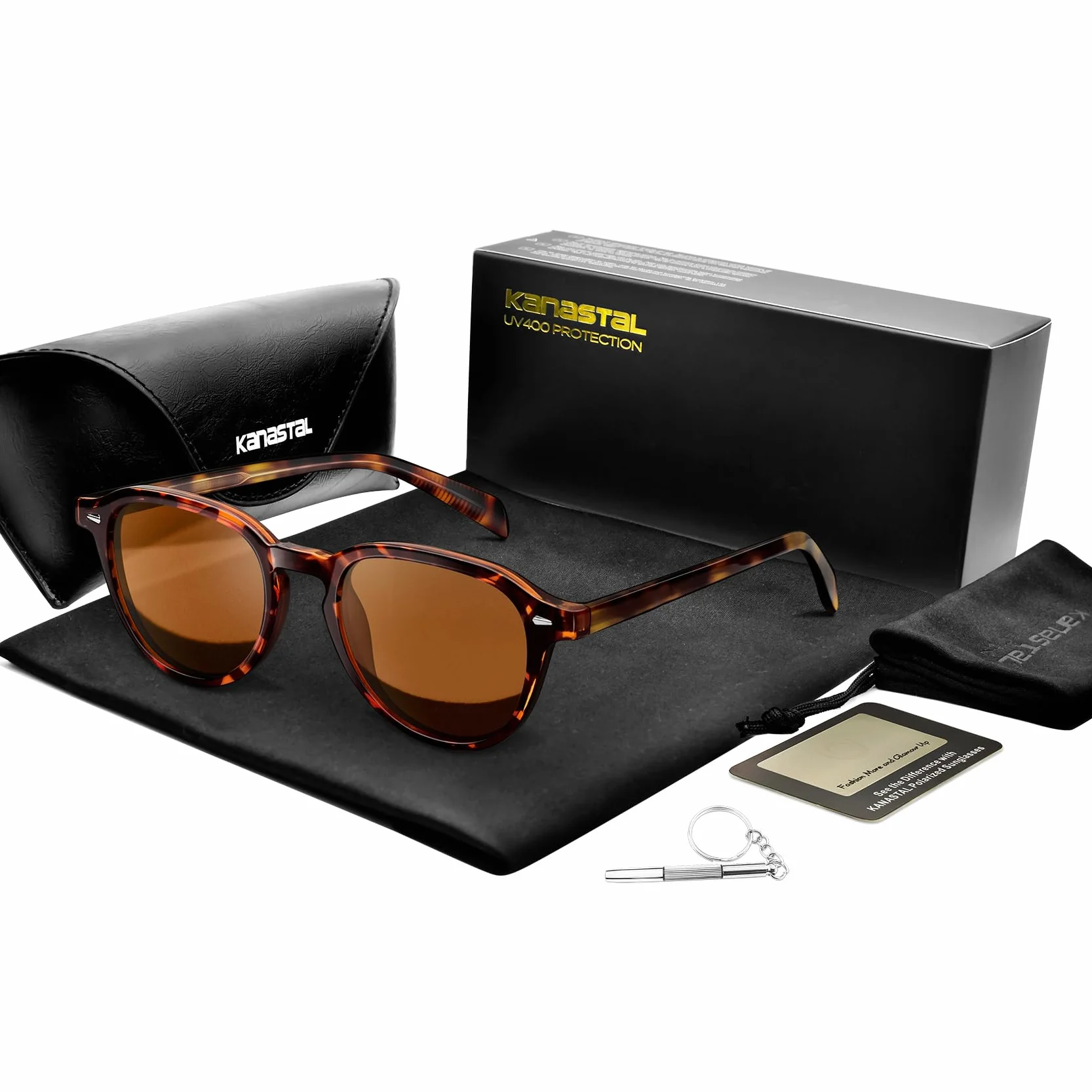 KANASTAL Gafas de Sol Polarizadas Montura TR90-Acetato Protección UV400