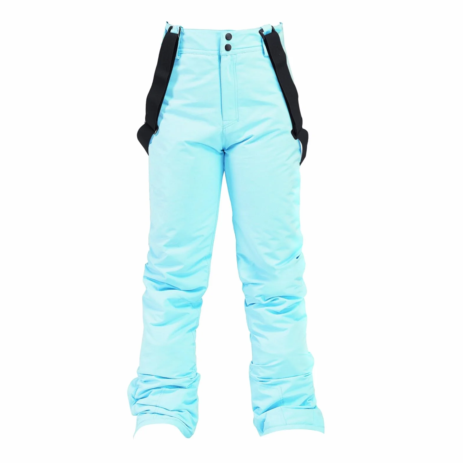 Pantalones de esquí impermeables mujer con tirantes ajustables softshell cálidos