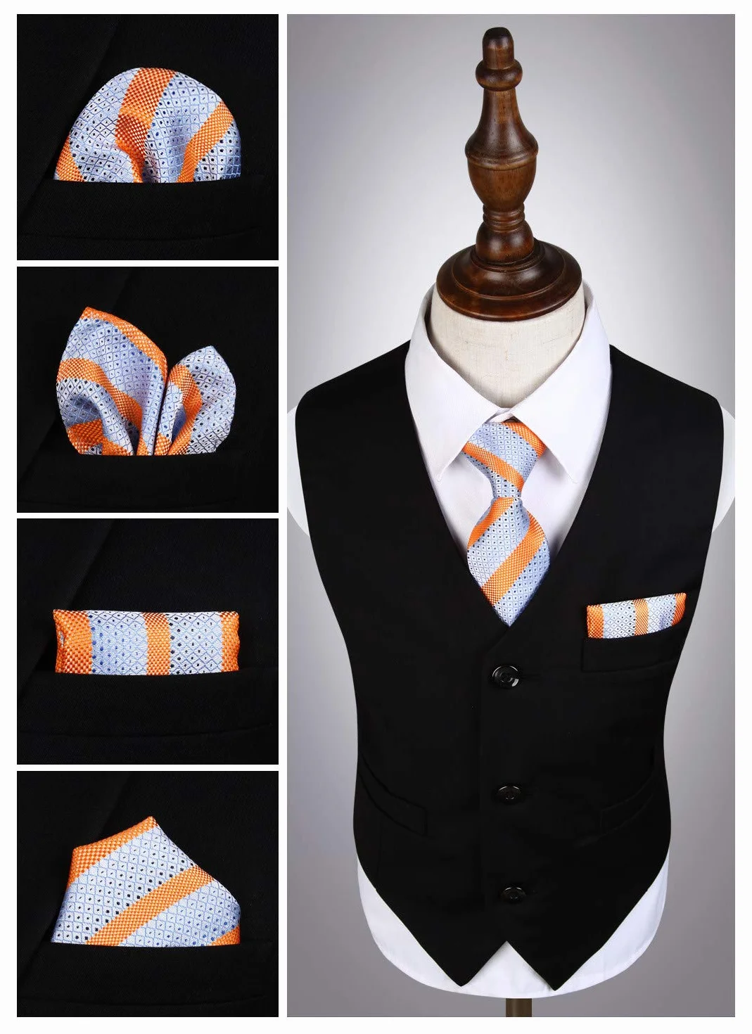 HISDERN Nino Pre-atado Corbata tejida Corbata De Panuelo para ninos escuela nino Lazo padre-hijo Set de bolsillo cuadrado