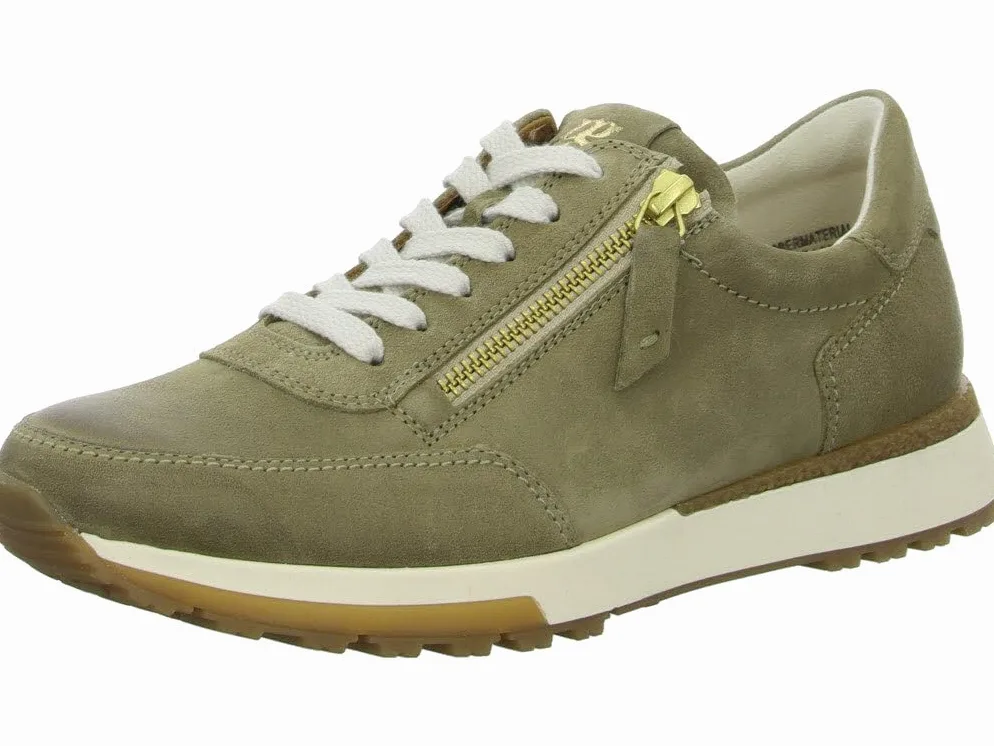 Paul Green Zapatilla 5310-097 Gris Piel Verde Mujer