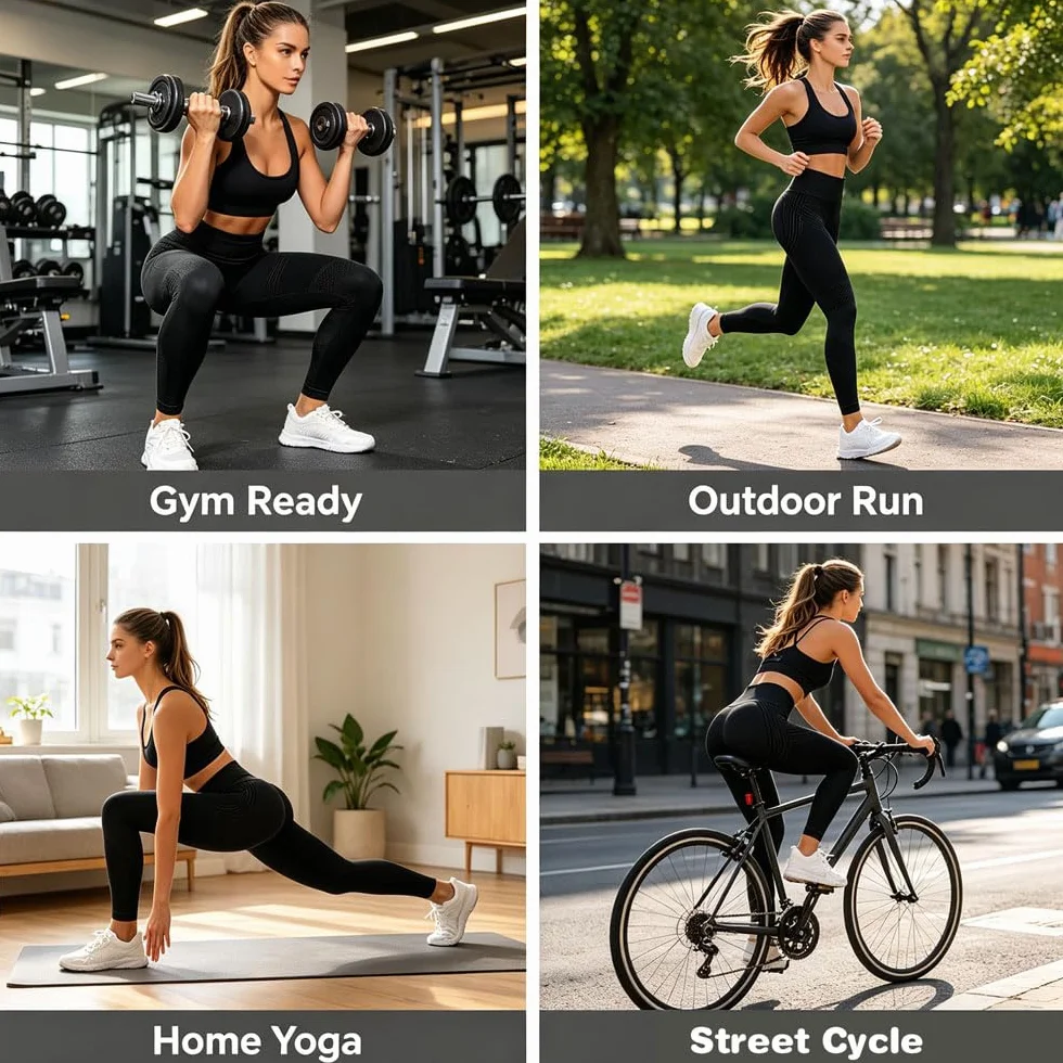 Leggings de compresión 3D anticelulitis para mujer, cintura alta, push up, drenaje linfático, gimnasio, scrunch, deporte, yoga, ropa deportiva, S-M-L