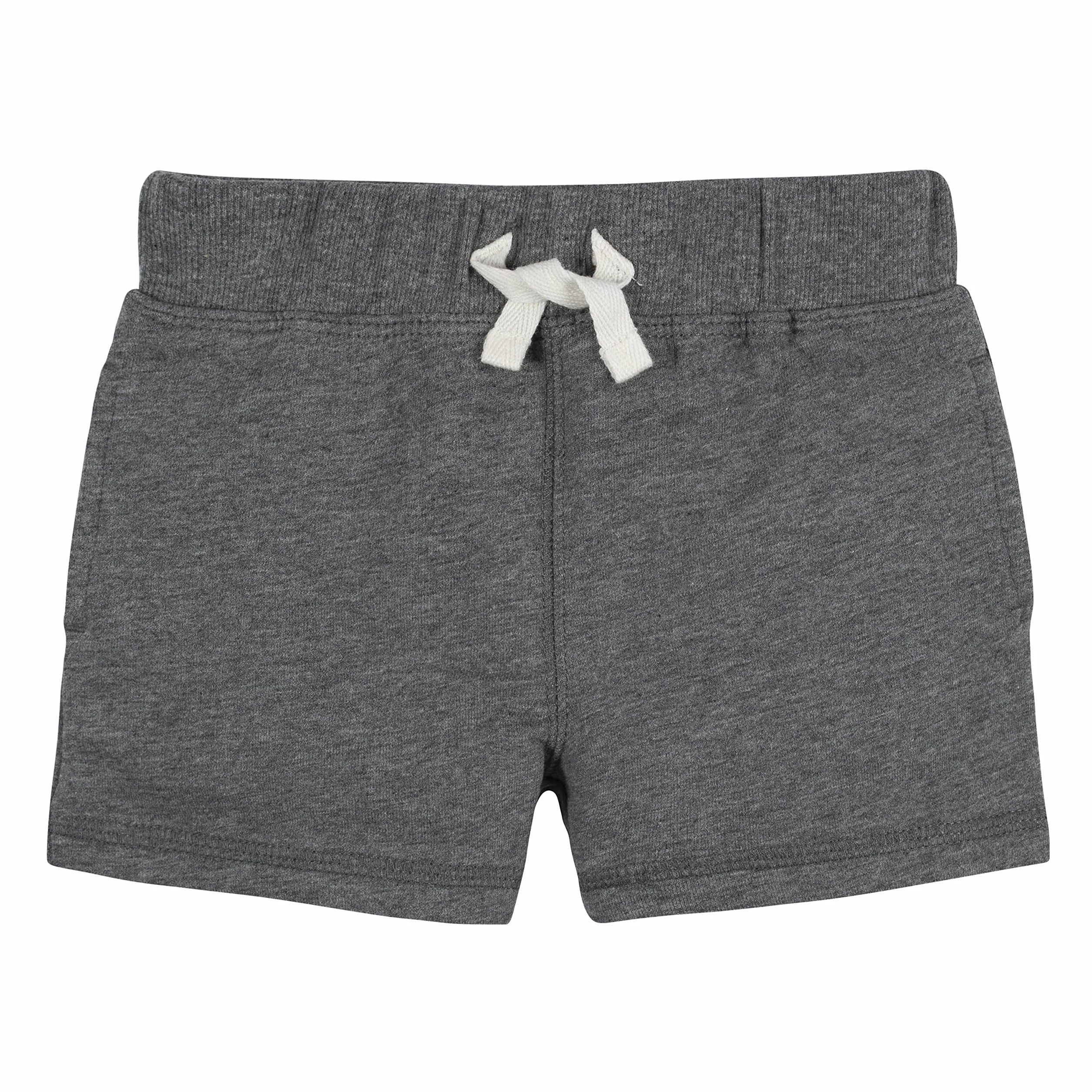 Gerber - Pantalones cortos de punto, 3 unidades, gris/negro/jaspeado oscuro, de 2 años