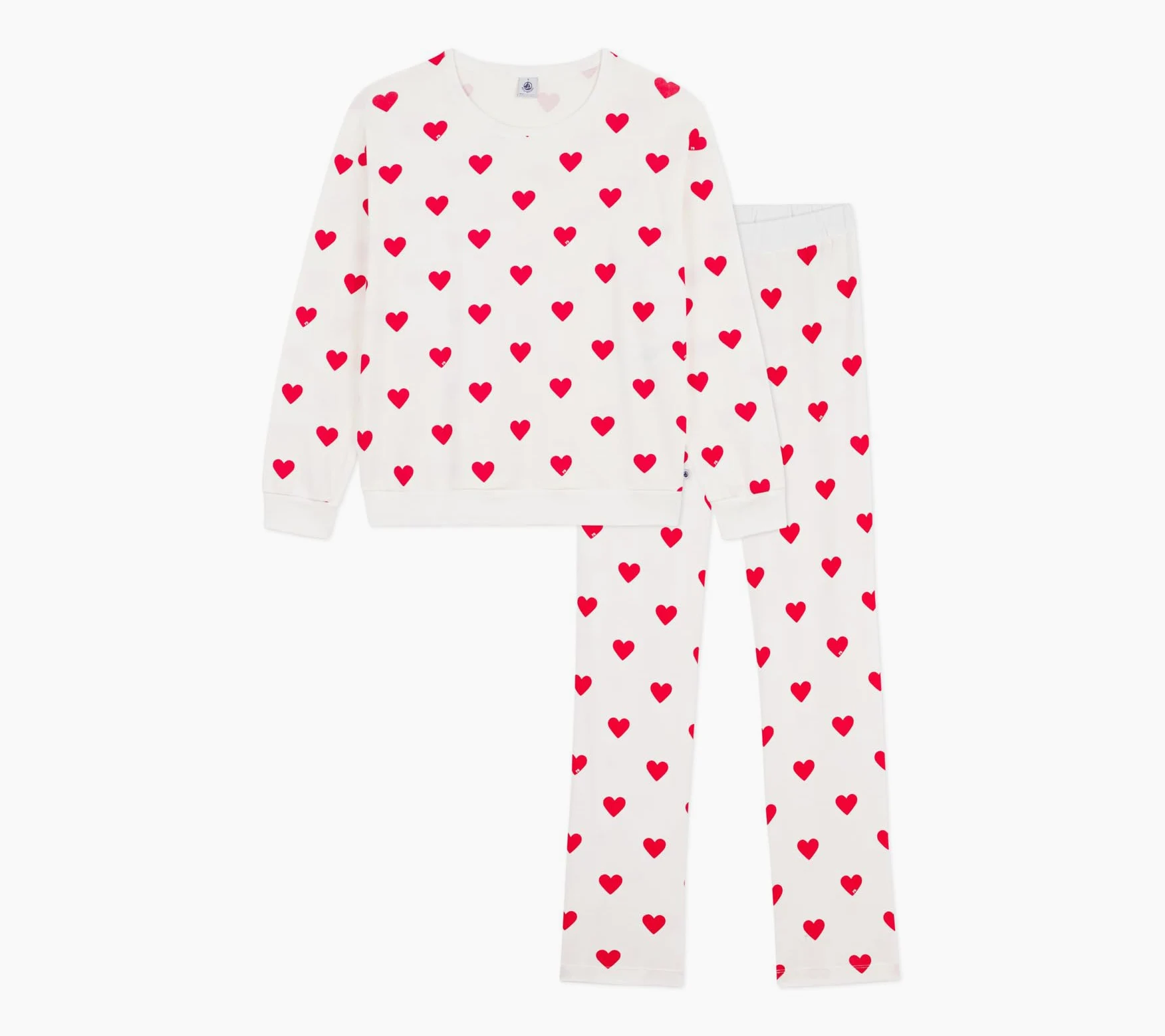 Pijama de Mujer de algodón con Estampado de Corazones