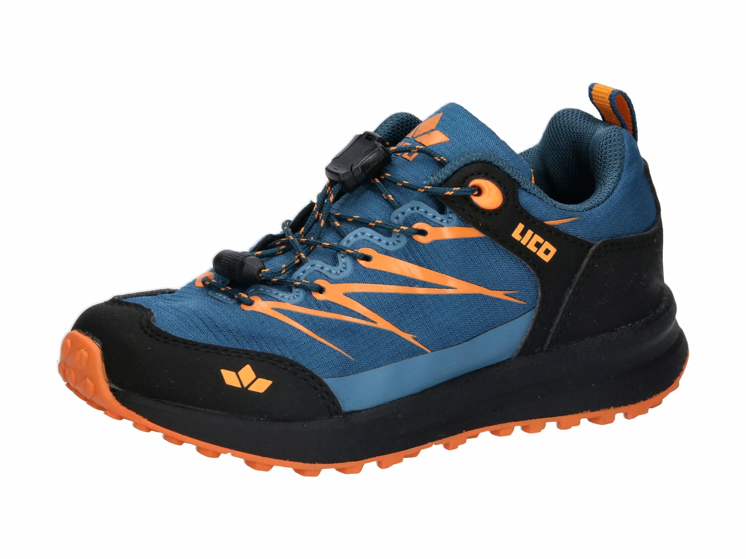 Lico Zapatillas de Trekking Unisex para niños Sheffield, Azul petróleo, Negro y Naranja., 37 EU