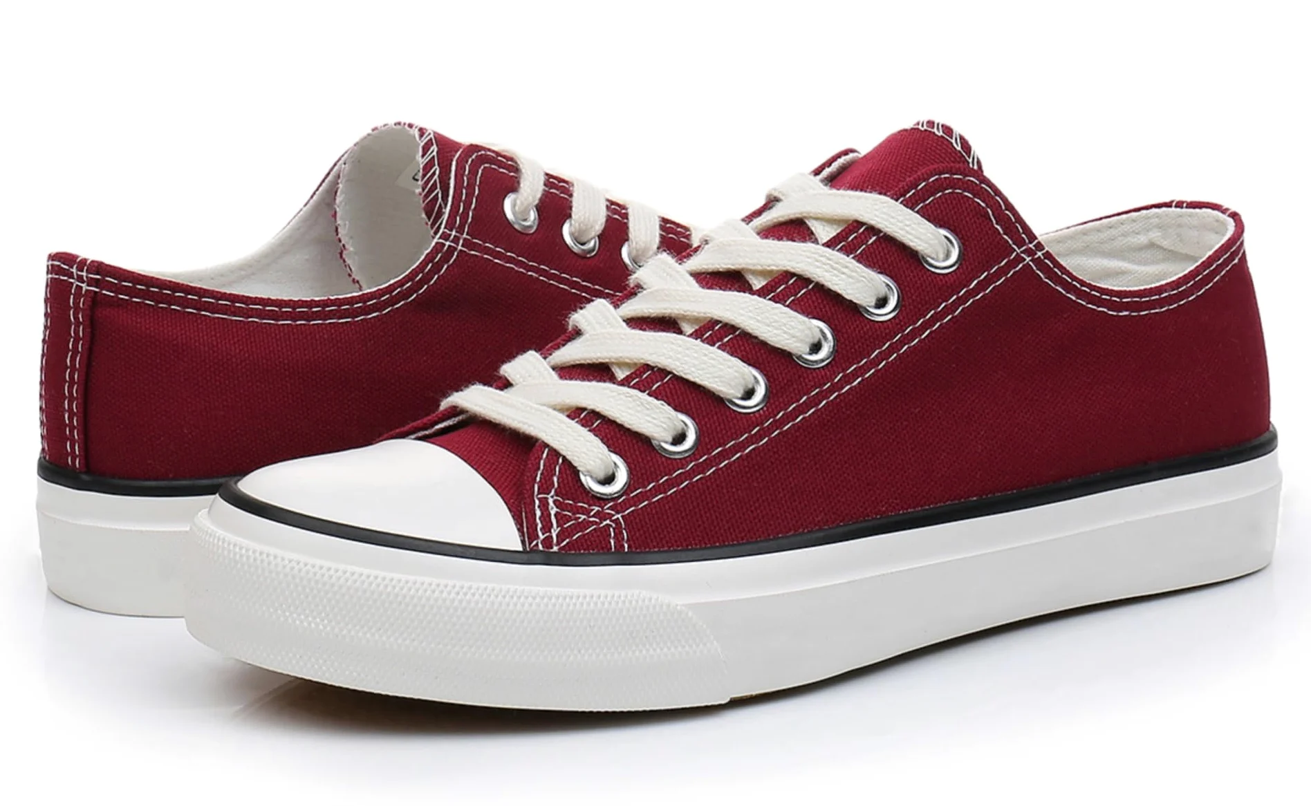 CullForYou Zapatillas deportivas coloridas para mujer, rojo (borgoña/blanco), 38.5 EU