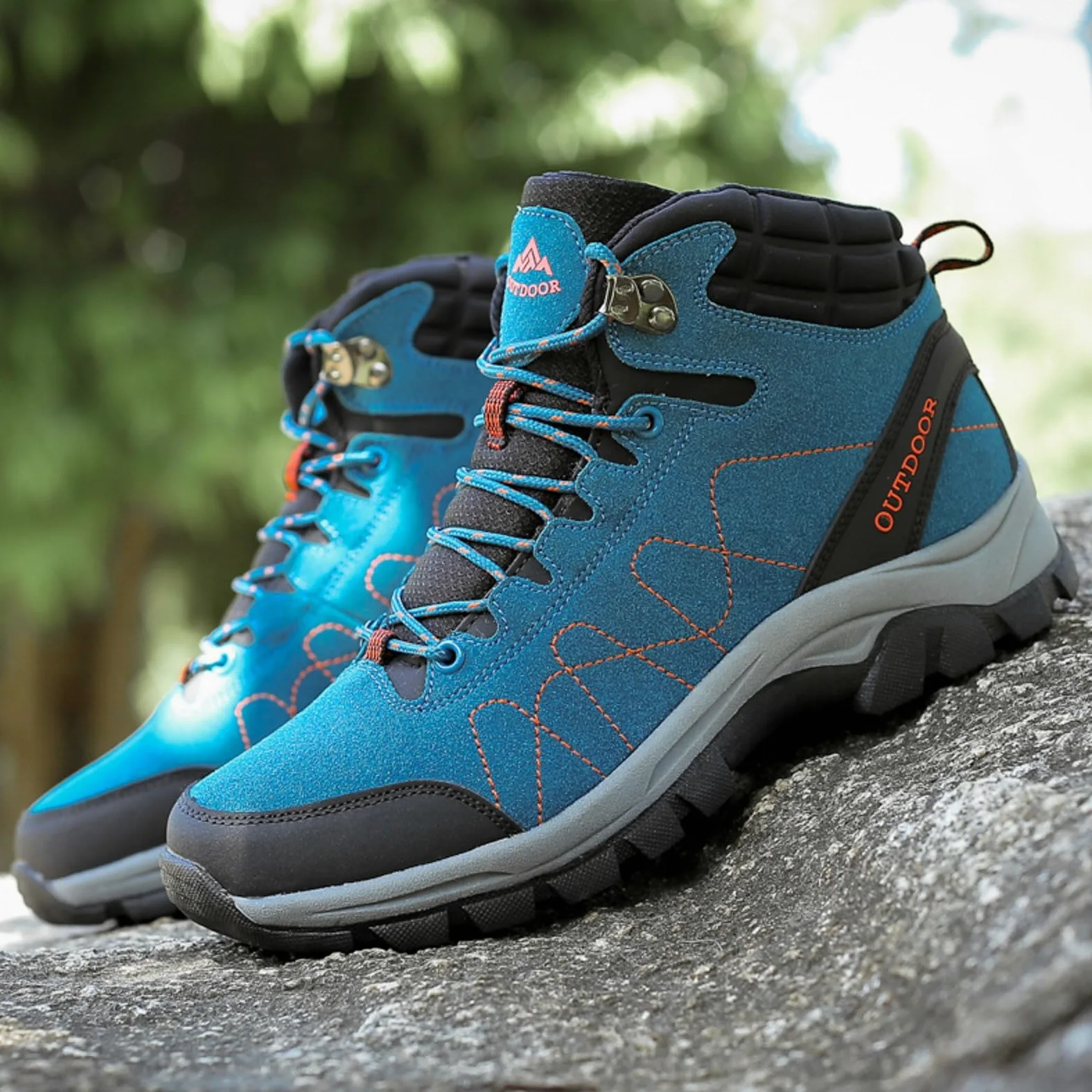 Zapatos de Hombre Pareja, Zapatos de Senderismo de Suela Gruesa, Zapatillas de montañismo al Aire Libre, Antideslizantes y Transpirables para Aventura y Naturaleza