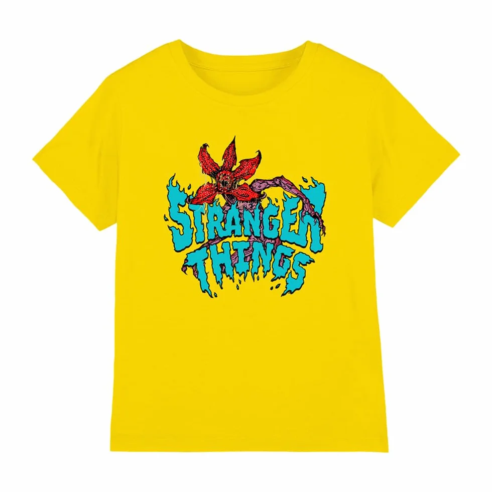 Stranger Things Demogorgon Sketch Kids T-Shirt Yellow 9-11