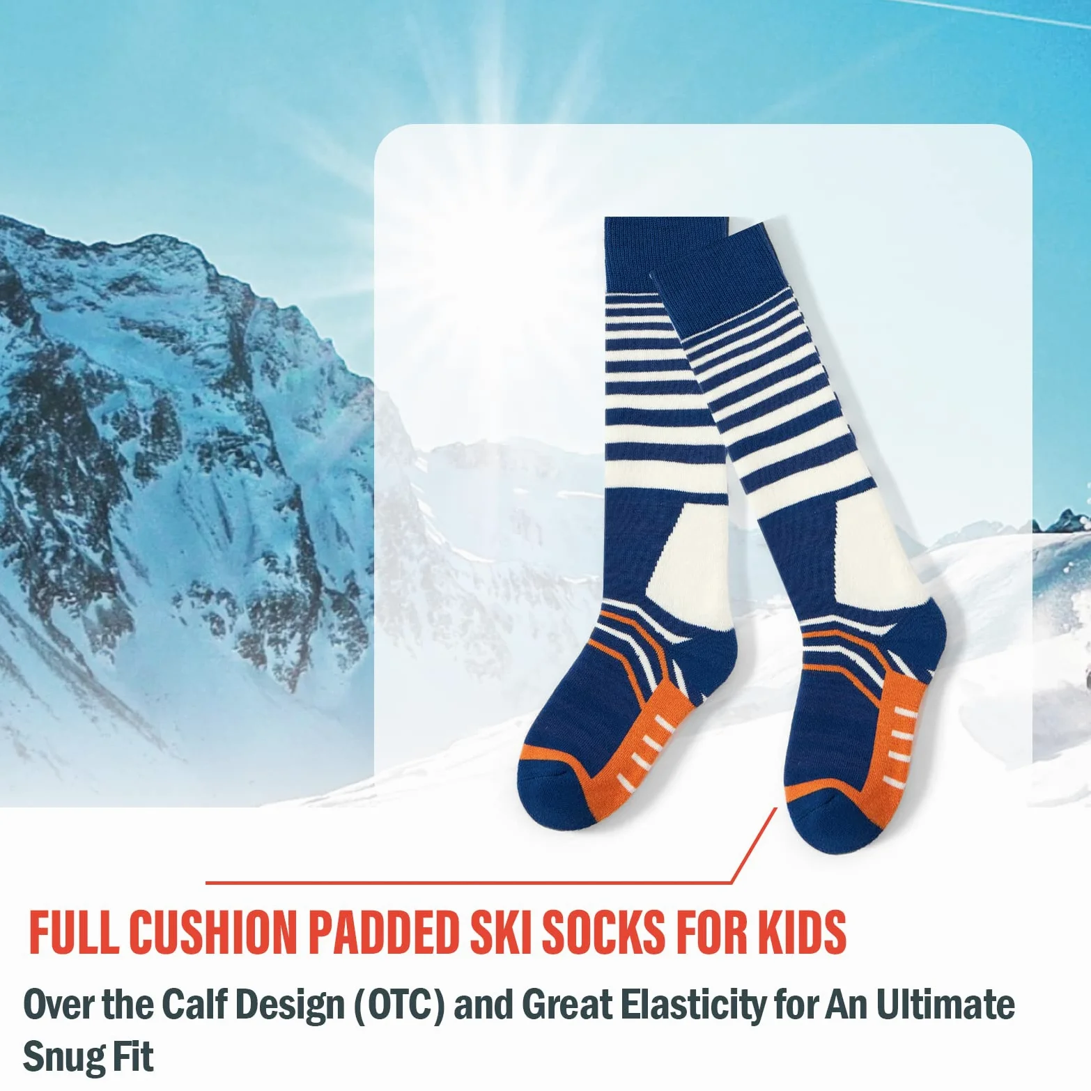 Calcetines de esquí para niños, calcetines cálidos de invierno para niños y niñas, calcetines térmicos gruesos para patinaje, snowboard, nieve, paquete de 3