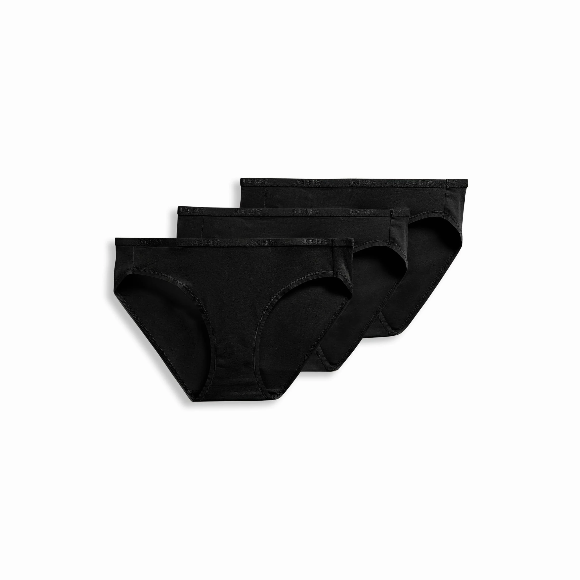 Jockey Ropa interior de algodón orgánico elástico con logotipo para mujer, paquete de 3