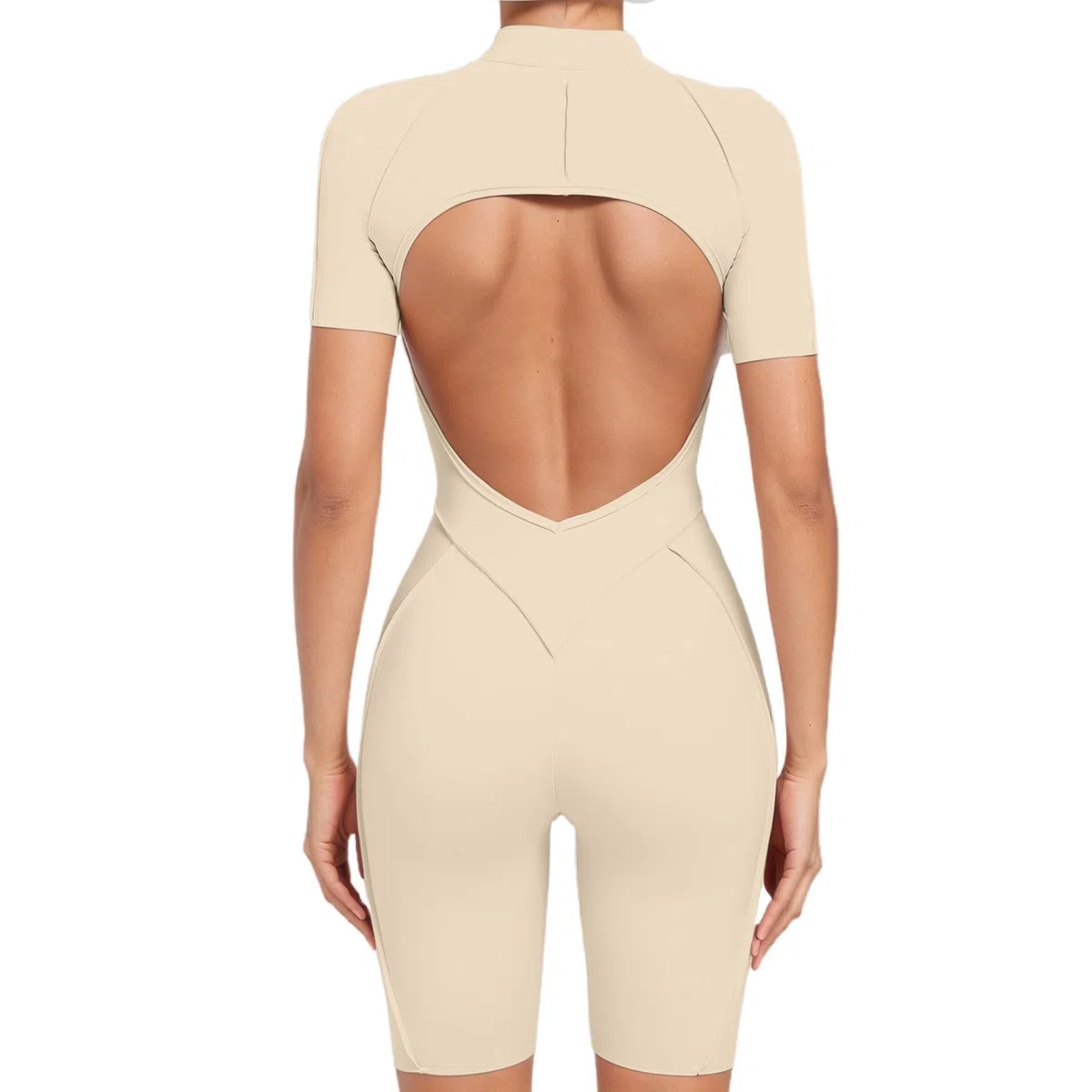 Generisch Conjunto de yoga de una pieza para mujer, sexy, sin espalda, mono