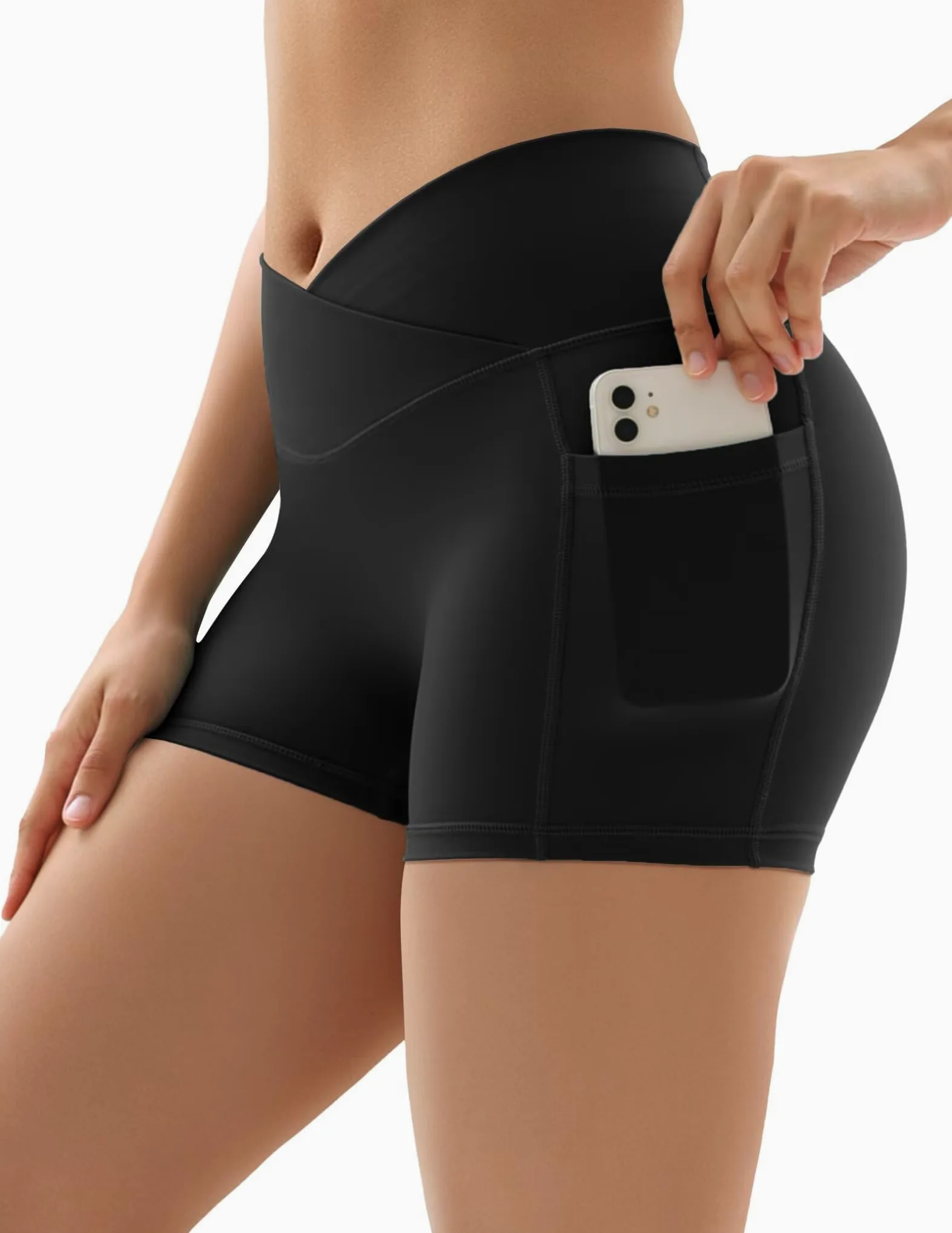 Vertvie Pantalones Leggings Cortos Deportivos para Mujer Pantalones Cortos Cintura Alta con Bolsillos Pantalones Cortos para Fitness Yoga Correr Secado Rápido