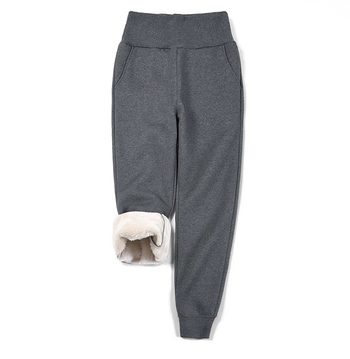 Pantalones De Lana For Mujer Pantalones Deportivos con Forro Cálido De Invierno con Bolsillos Pantalones con Forro Polar Térmico Grueso Pantalones De Chándal con Cordón Leggings