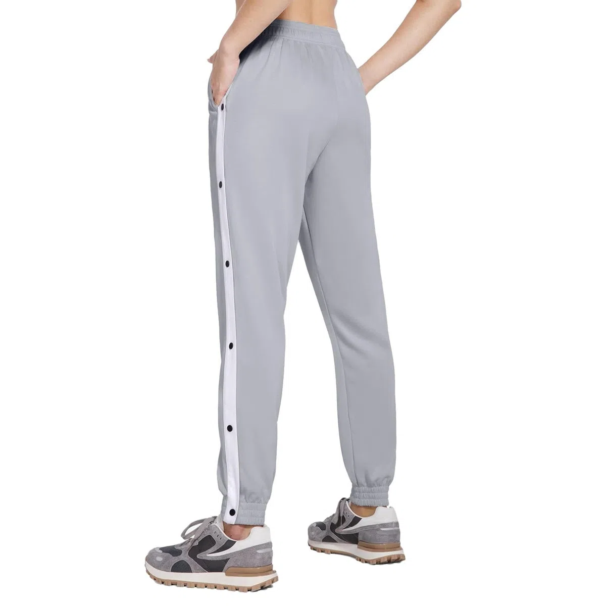 Pantalones de rehabilitación para hombre con apertura lateral, pantalones de jogging, pantalones postoperatorios, pantalones de entrenamiento de pierna ancha, pantalones de entrenamiento de pierna