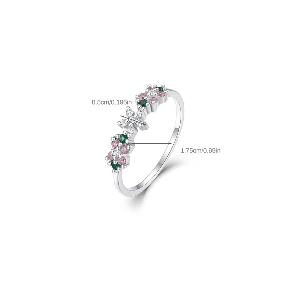 Anillos de boda para mujer, anillo de compromiso de oro blanco de 9/14/18 quilates con piedra preciosa redonda