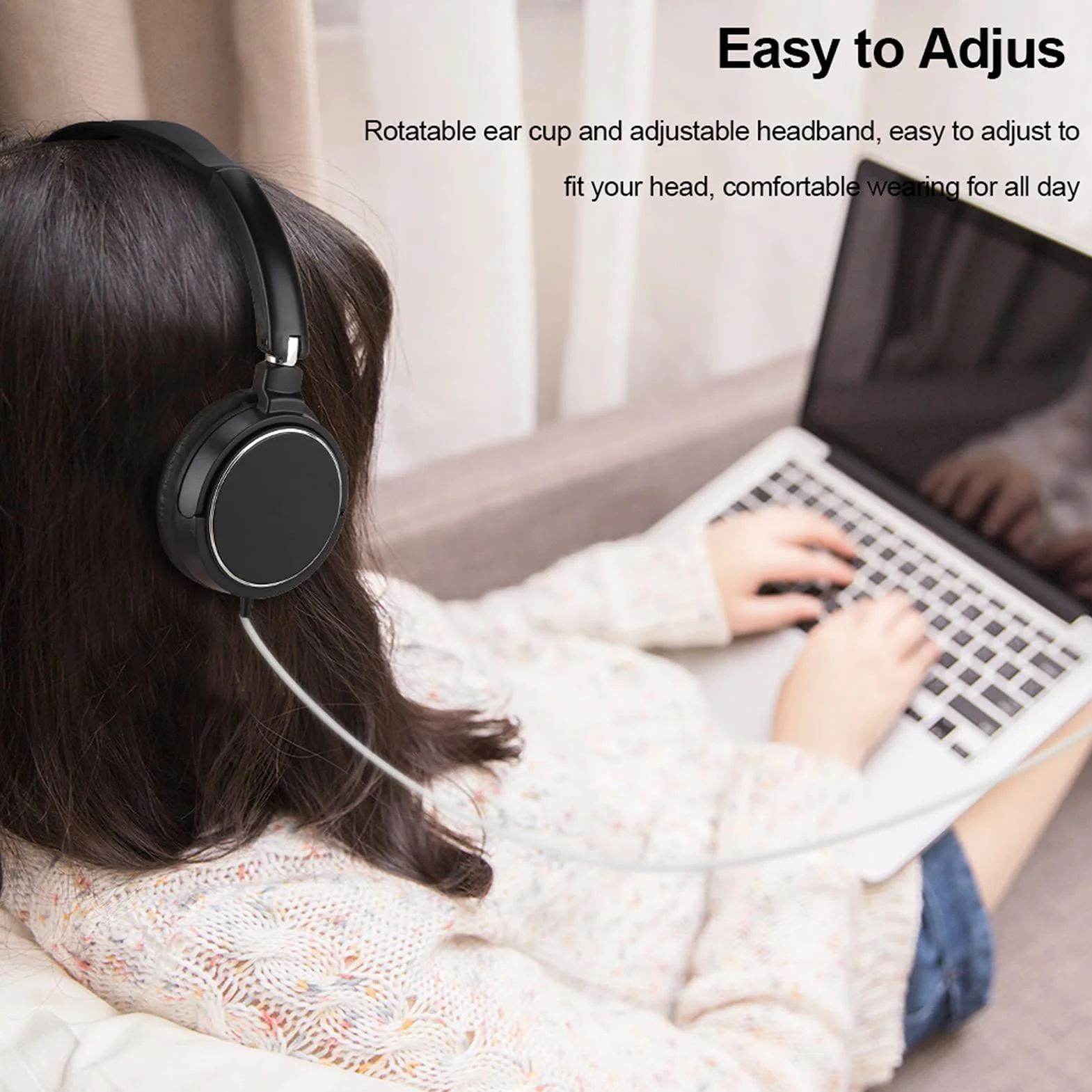 Snufeve6 Auriculares con Cable, Fáciles de Ajustar, Ligeros, Plegables Y Compactos, Auriculares de Alta Fidelidad con Diadema Ajustable para Niños Y Niñas para Disfrutar de Películas o Música.