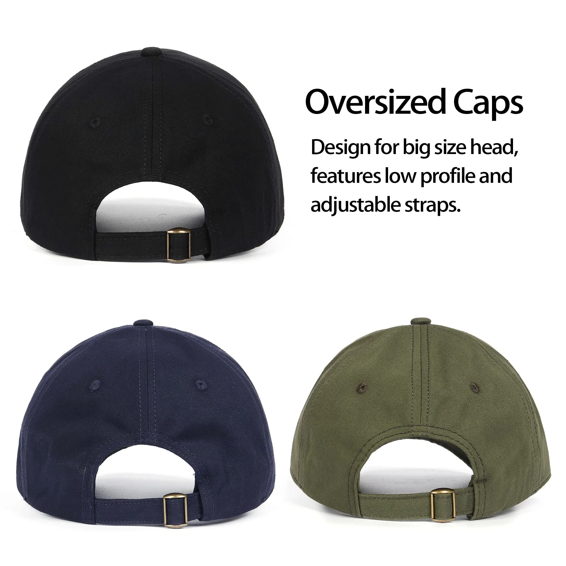 Zylioo Gorras de béisbol XL/XXL grandes para correr, gorra deportiva de gran tamaño para papá, gorra clásica de golf y tenis para cabezas grandes